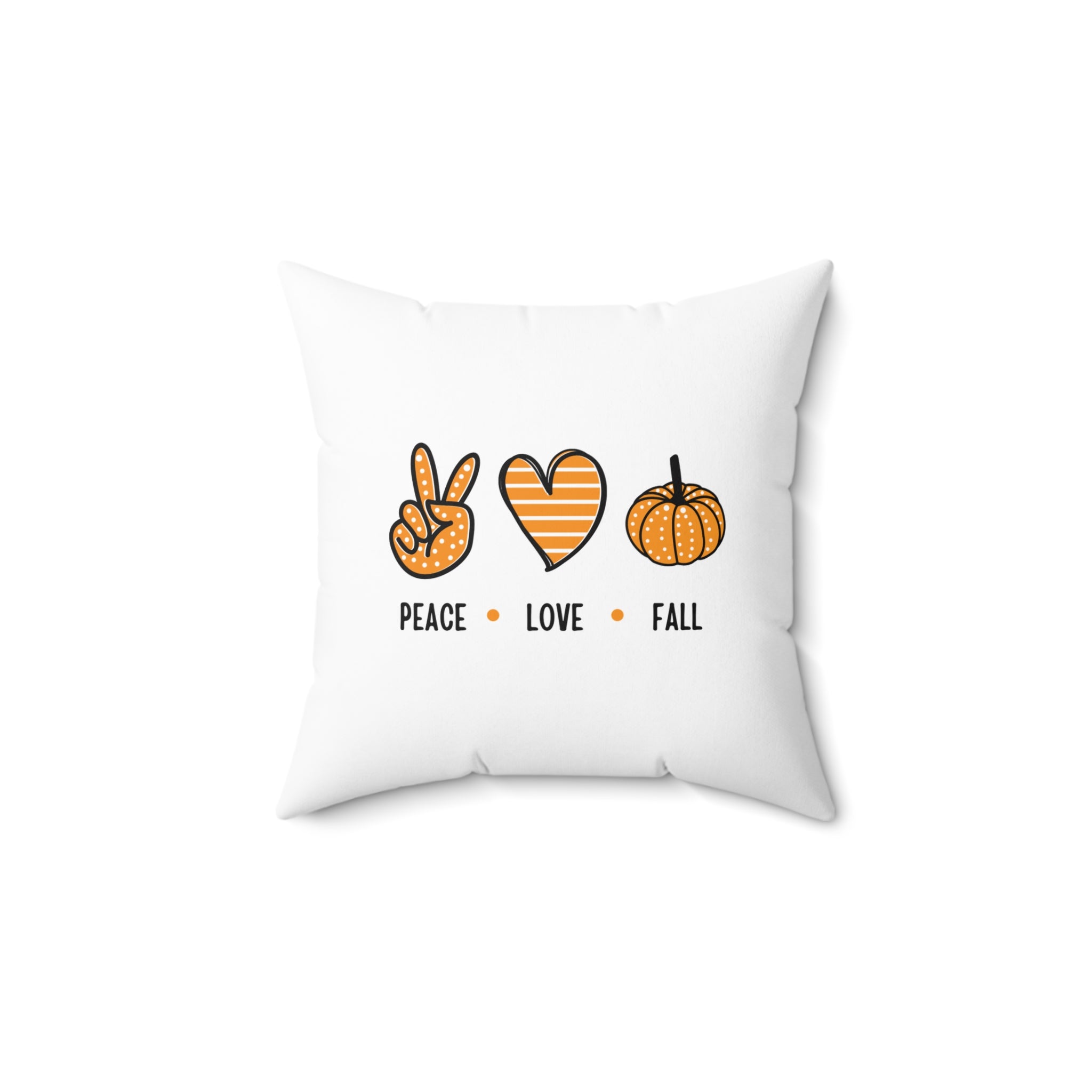 Peace Love Fall Spun Polyester Square Pillow