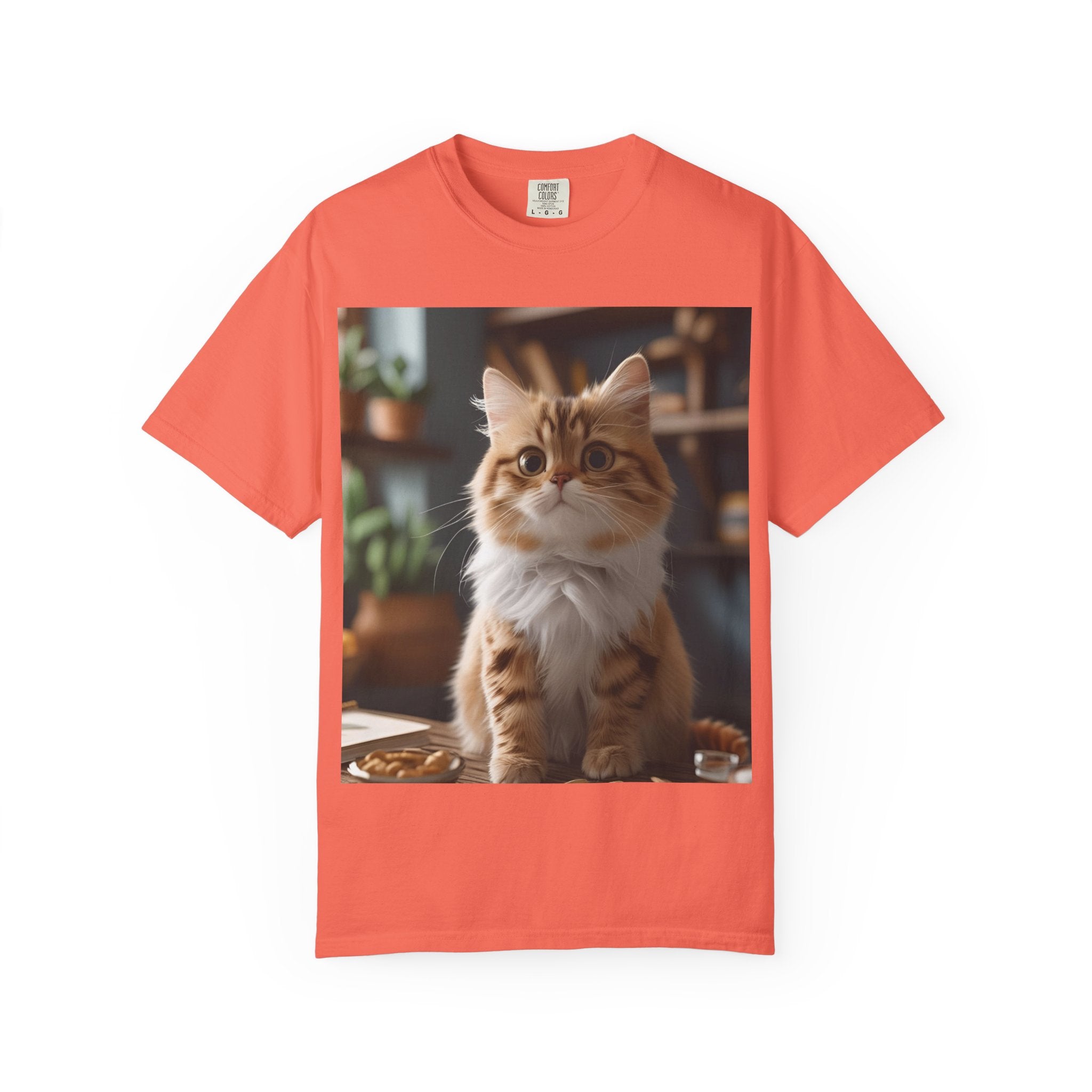 Adorable Cat Graphic T-shirt for Animal Lovers, Cute Pet Tee, Gift for Cat Owners, Casual Wear, Unisex Apparel