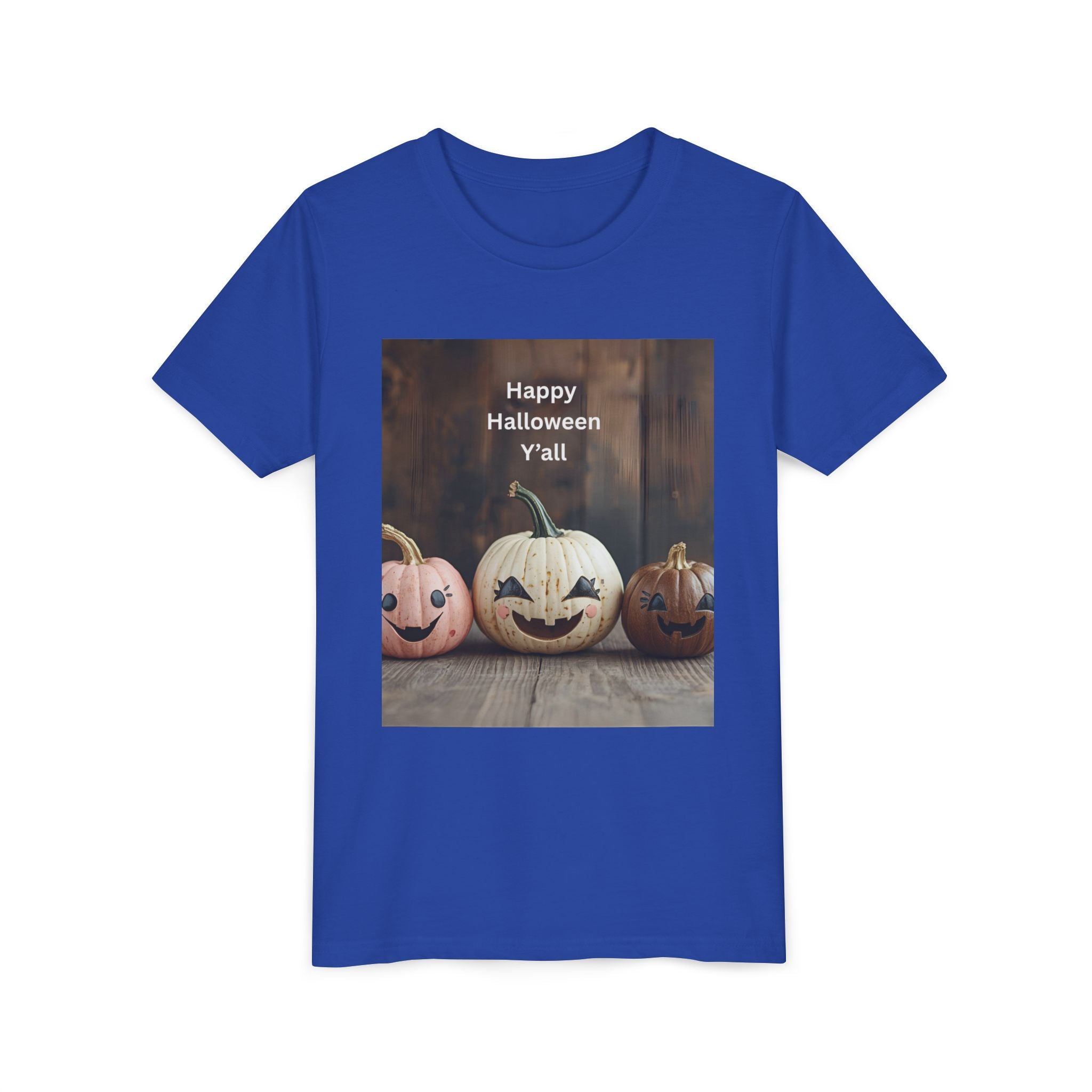 Happy Halloween Youth Tee, Kids Halloween Shirt, Pumpkin T-Shirt, Fall Festival Apparel, Trick or Treat Wear, Spooky Season Top