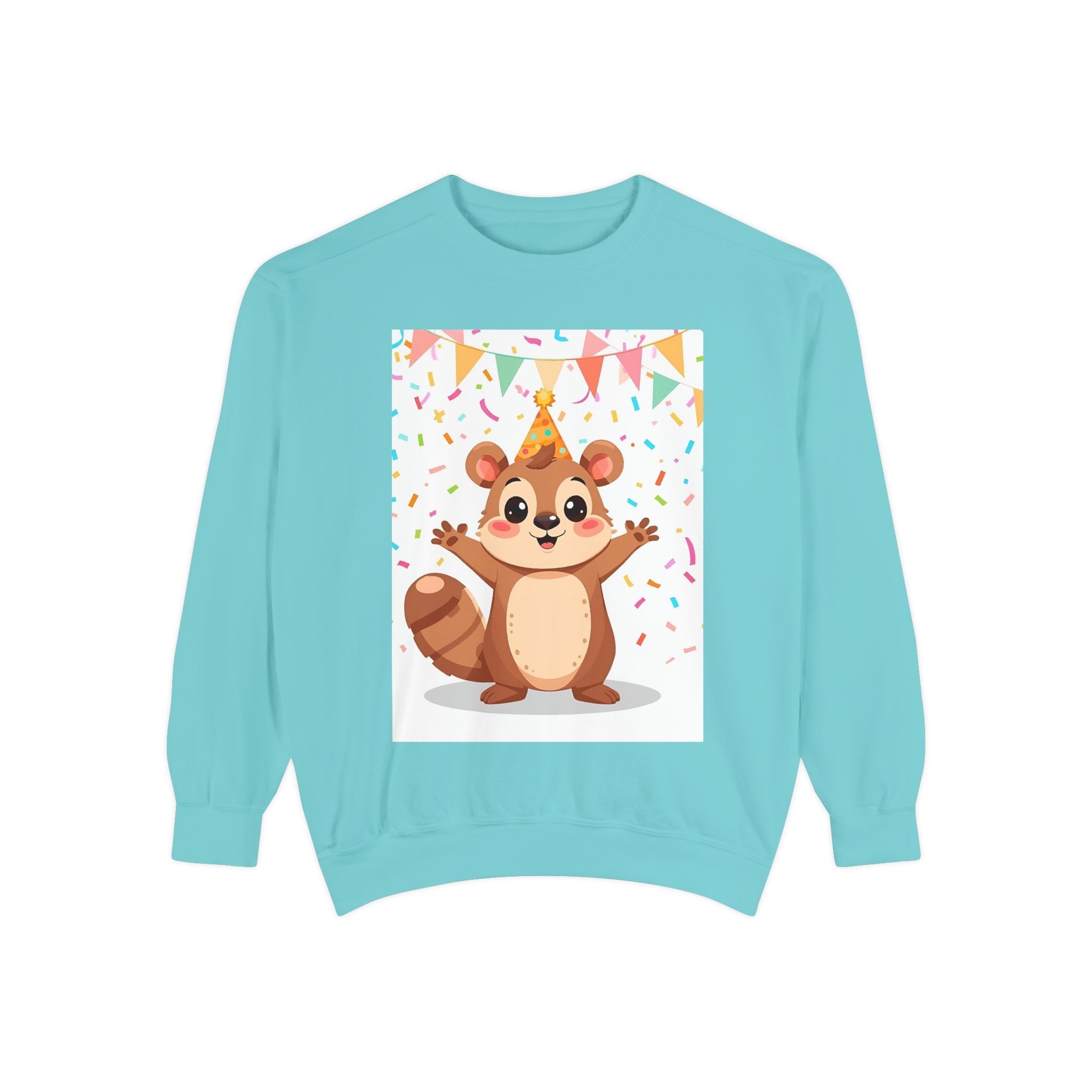 Party Animal With Squirl Unisex Garment-Dyed Sweatshirt