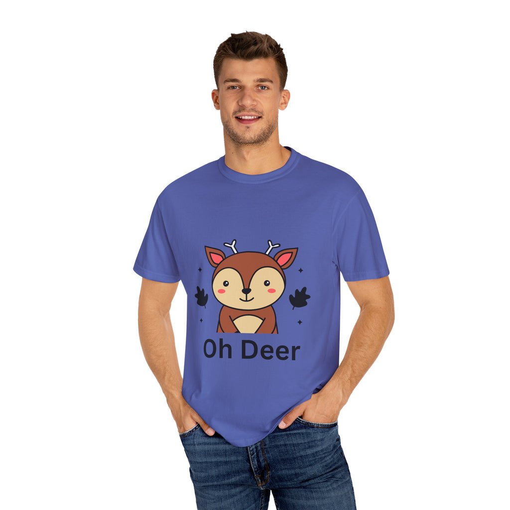 Cute Animal Graphic T-Shirt, Oh Deer Tee, Gift for Animal Lovers, Funny Shirt for Family, Casual Wear, Unisex Fashion