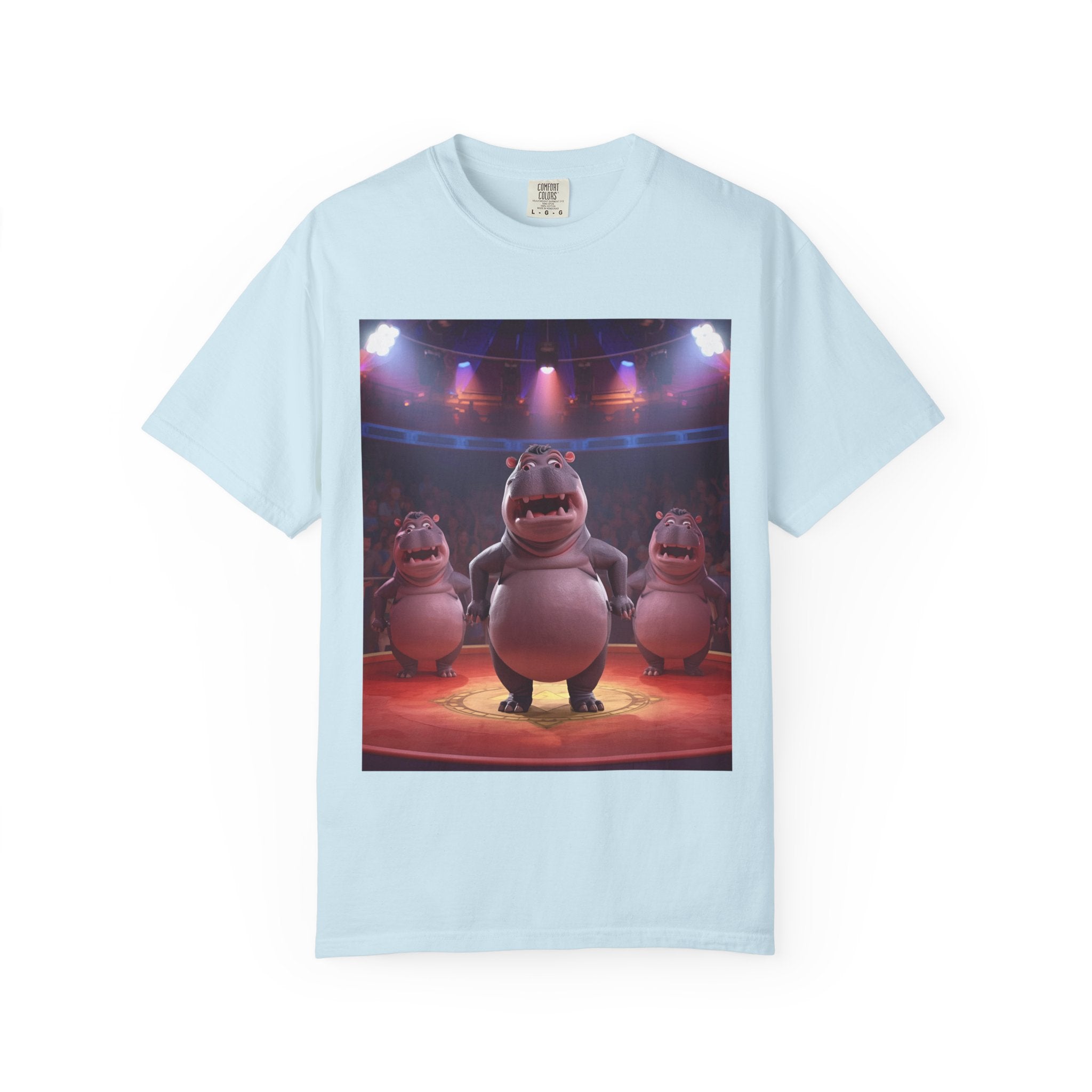 Fun Hippo Performance T-Shirt, Unisex Cotton Tee, Cartoon T-shirt, Gift for Kids, Animal Lover Shirt, Birthday Party Apparel