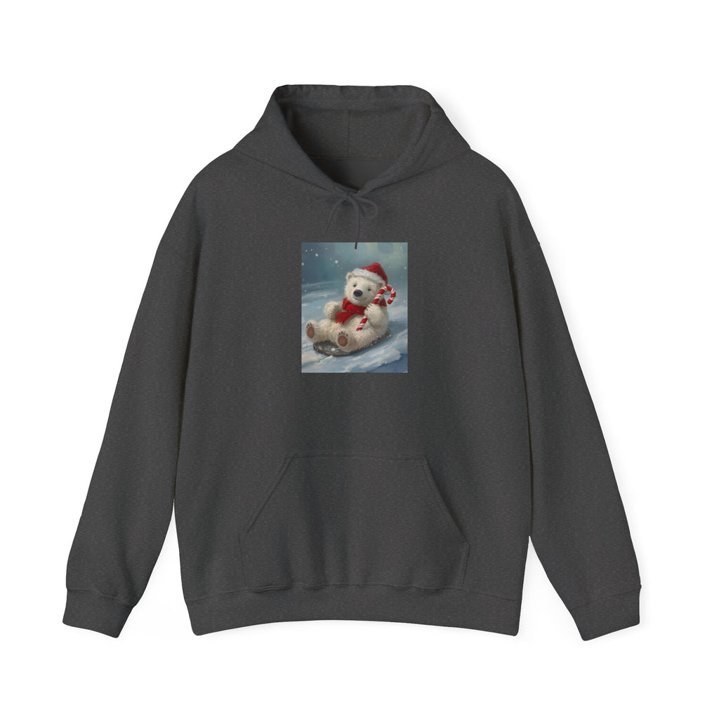 Cozy Holiday Bear Hoodie, Cute Winter Sweatshirt, Christmas Gift, Unisex Sweater, Warm Apparel for Winter Fun