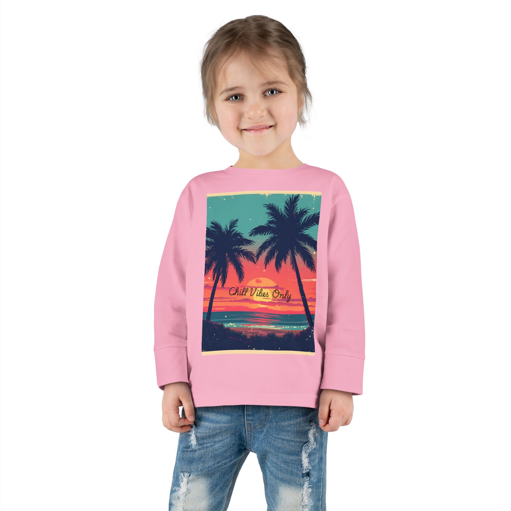 Tropical Sunset Toddler Long Sleeve Tee