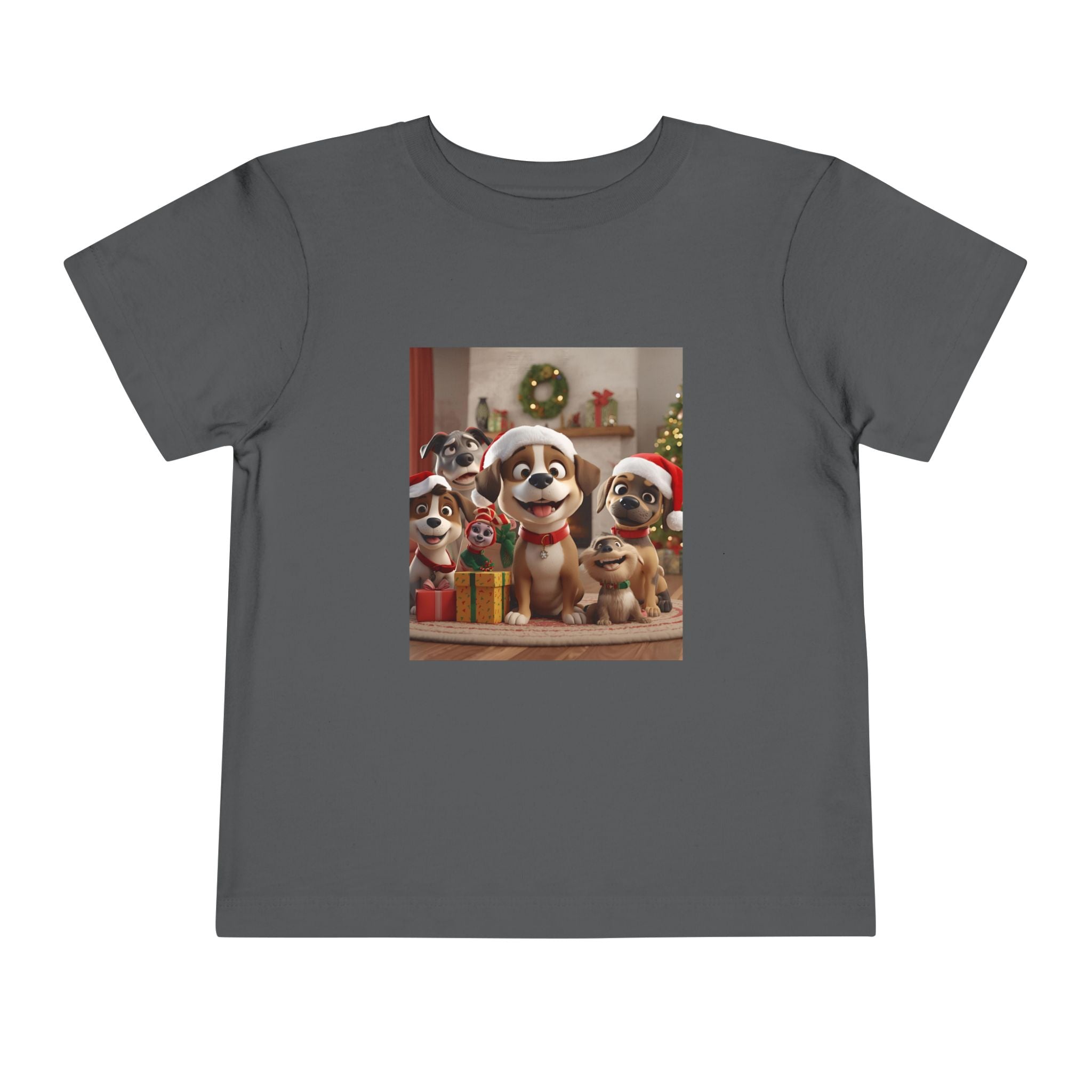 Cute Christmas Festive Puppy Toddler Tee, Cute Dog Christmas Shirt, Kids Holiday Clothing, Animal Lover Gift, Birthday Outfit