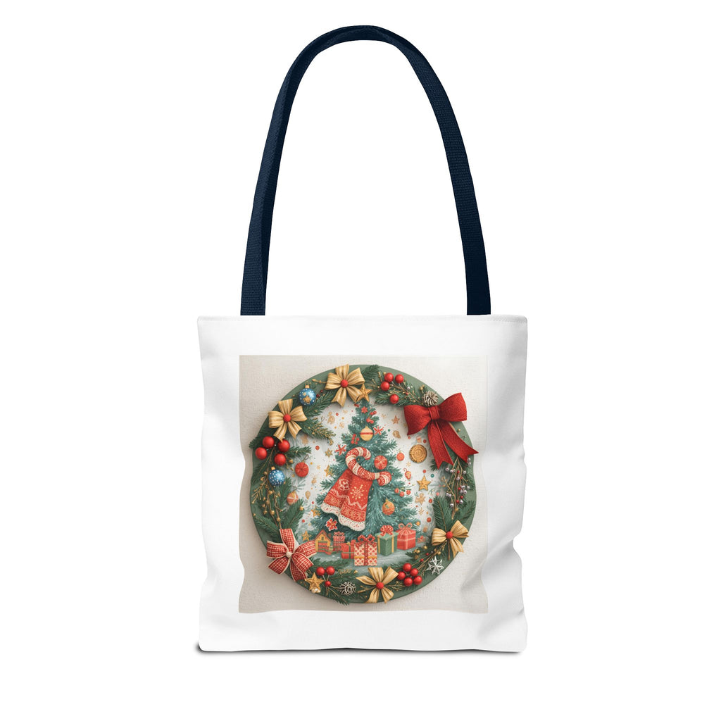 Christmas Tote Bag, Festive Holiday Bag, AOP Design, Gift Bag for Her, Reusable Shopping Tote