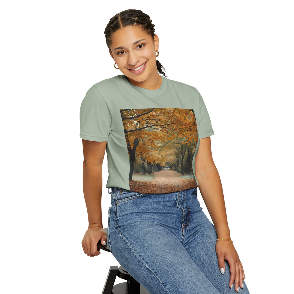 Autumn Pathway T-Shirt | Nature Lover Gift, Fall Fashion, Unisex Tee, Seasonal Wear, Cozy Vibes