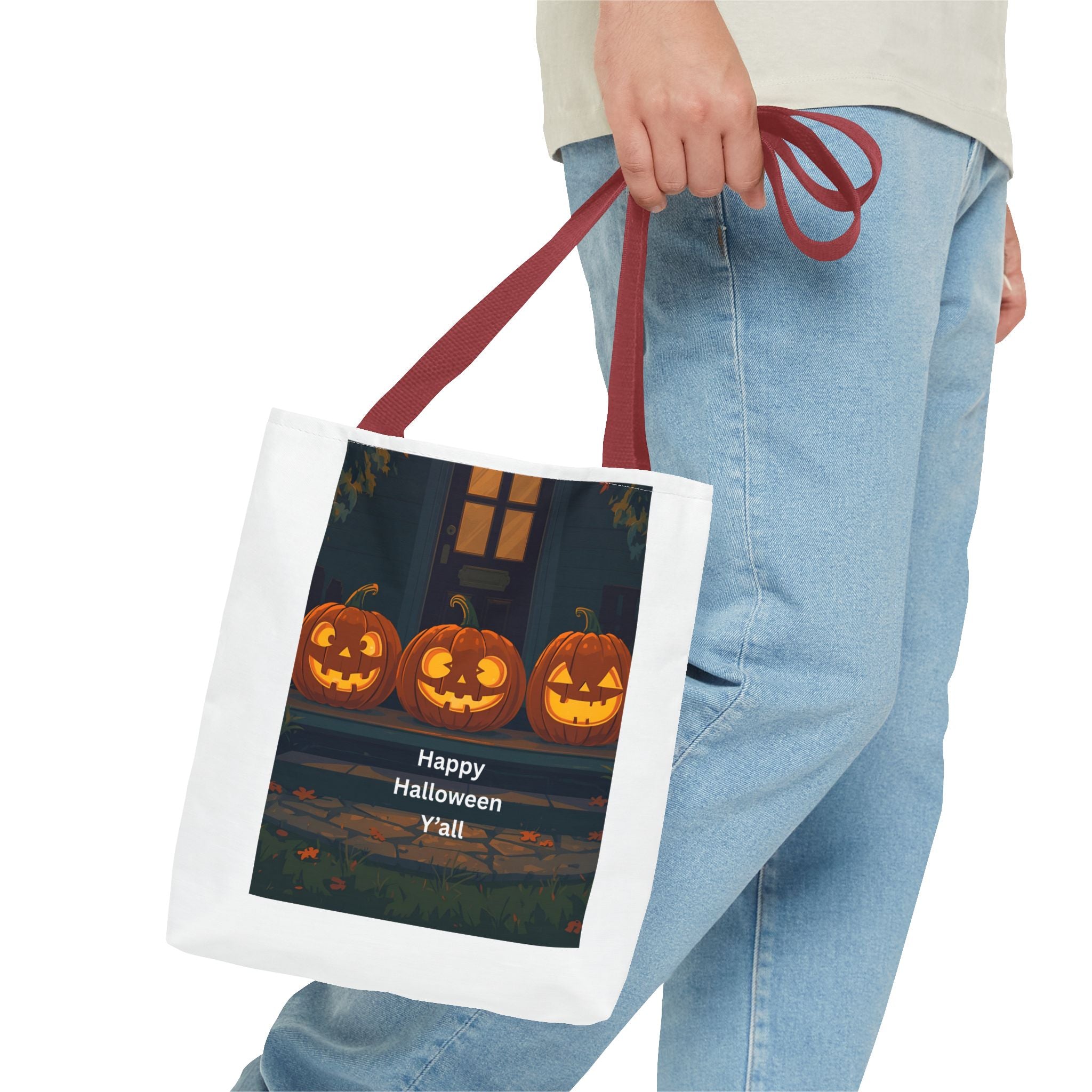 Spooky Halloween Tote Bag, Trick-or-Treat Bag, Pumpkin Bag, Fall Tote, Festive Grocery Bag, Halloween Decor