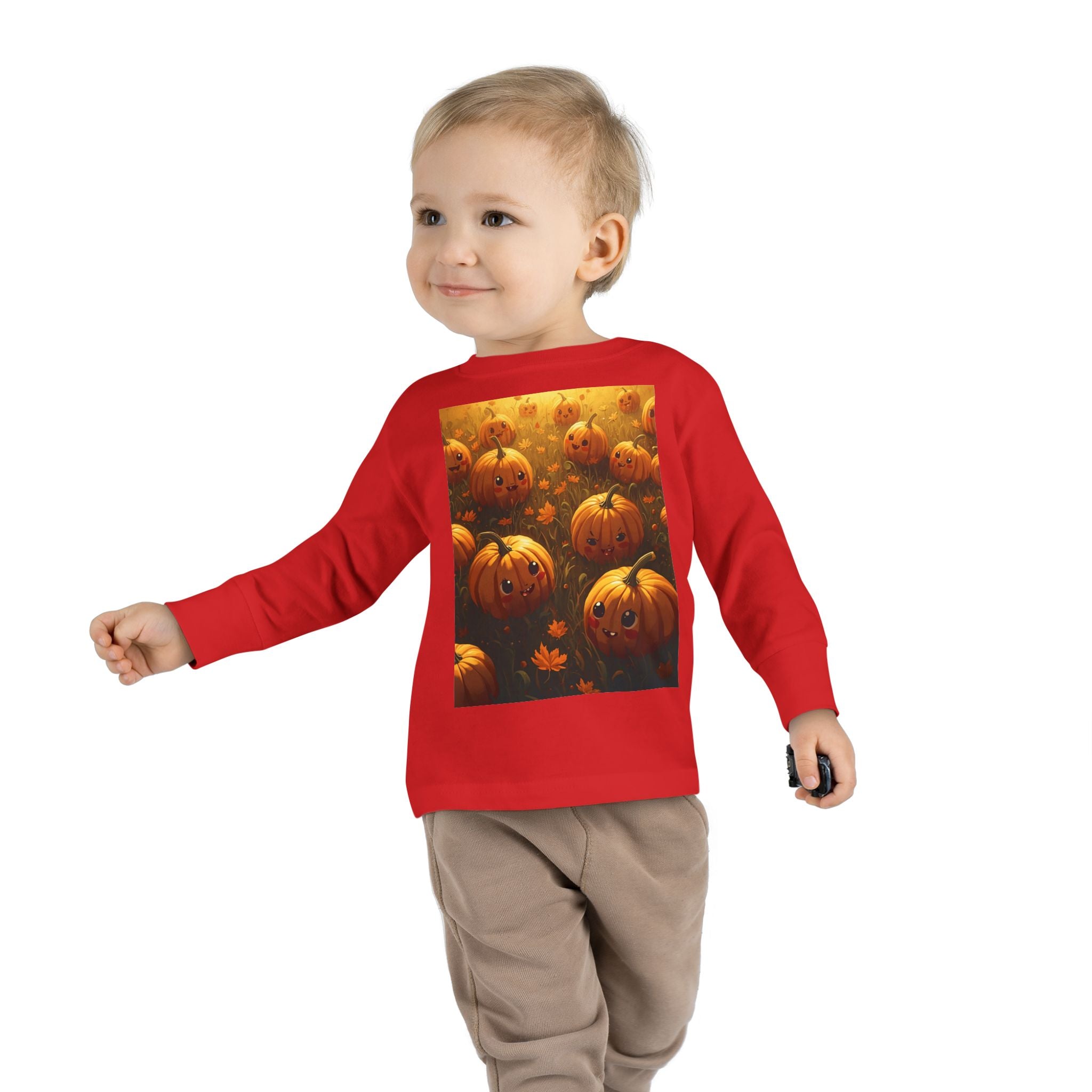Halloween Pumpkin Toddler Long Sleeve Tee, Cute Fall Shirt, Kids Halloween Costume, Pumpkin Patch, Toddler Gift, Holiday Apparel