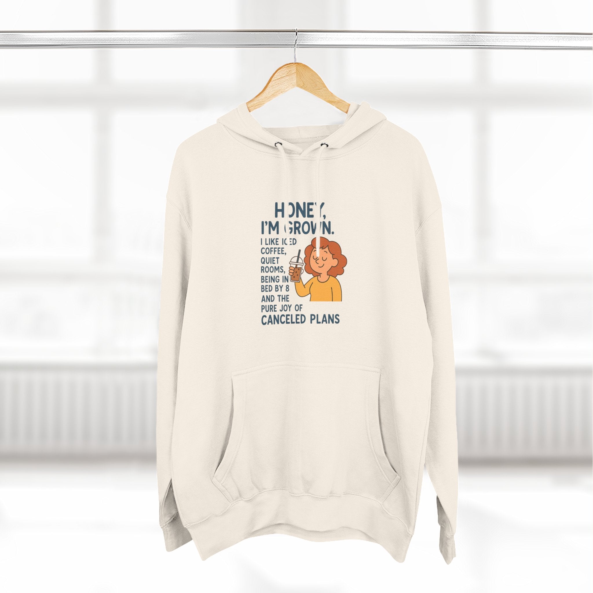 Honey I'M Grown Funny Three-Panel Fleece Hoodie