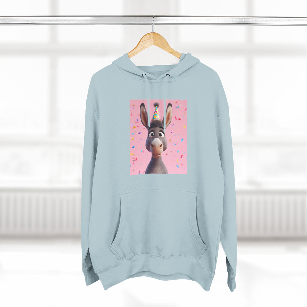 Donkey Birthday Three-Panel Fleece Hoodie