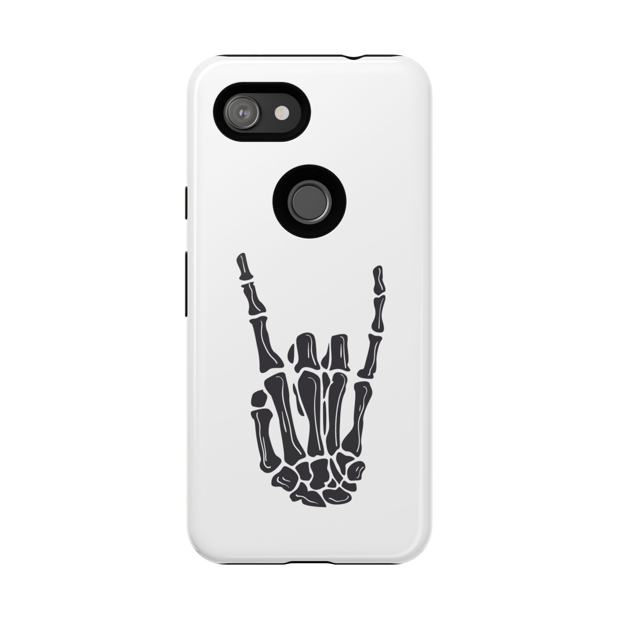 Rock On Skeleton Phone Case, Edgy Phone Cover, Tough Cases for Music Lovers, Halloween Accessories, Gifts for Him