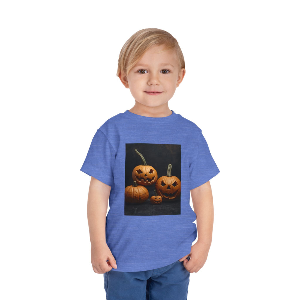 Spooky Halloween Pumpkin Toddler Short Sleeve Tee