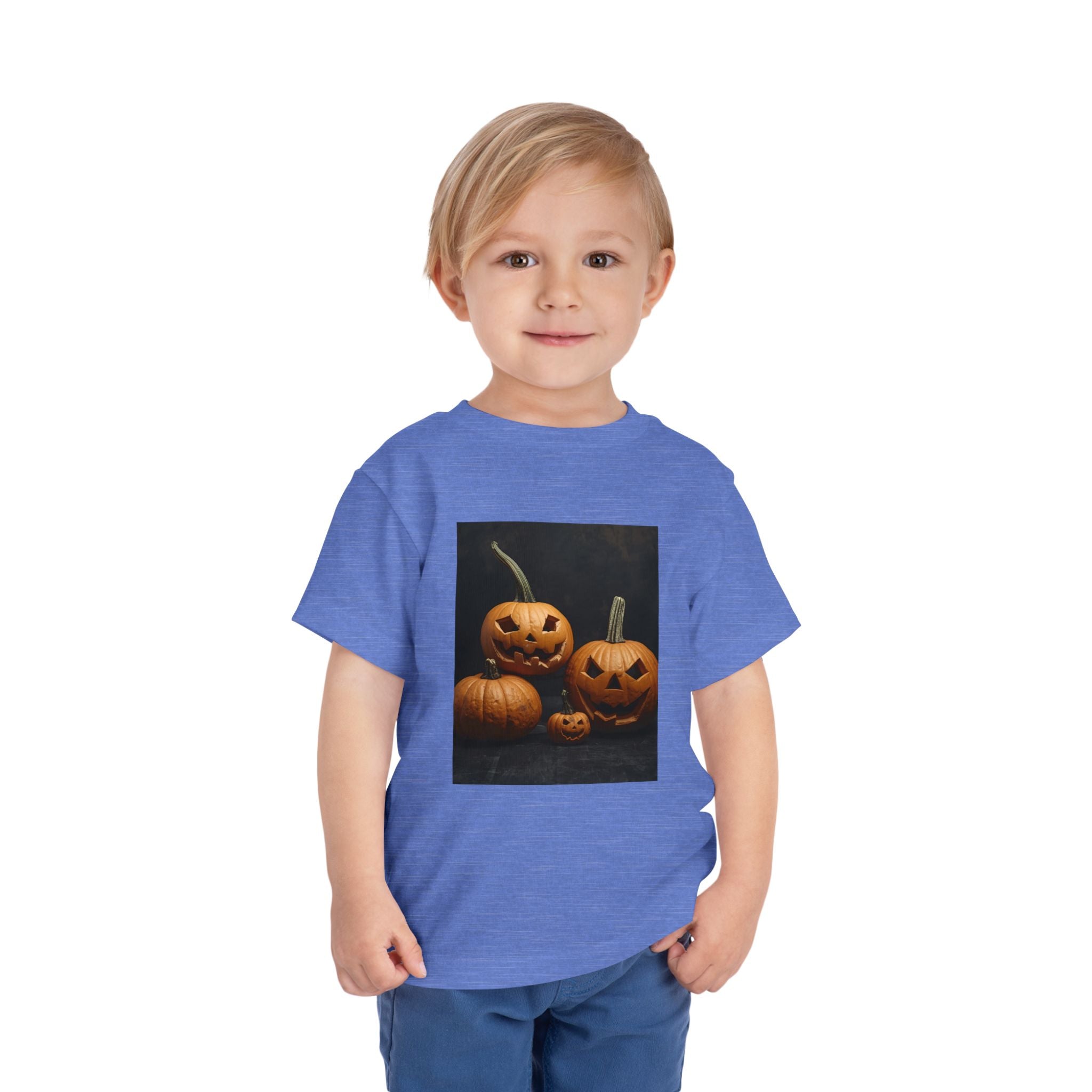 Spooky Halloween Pumpkin Toddler Short Sleeve Tee