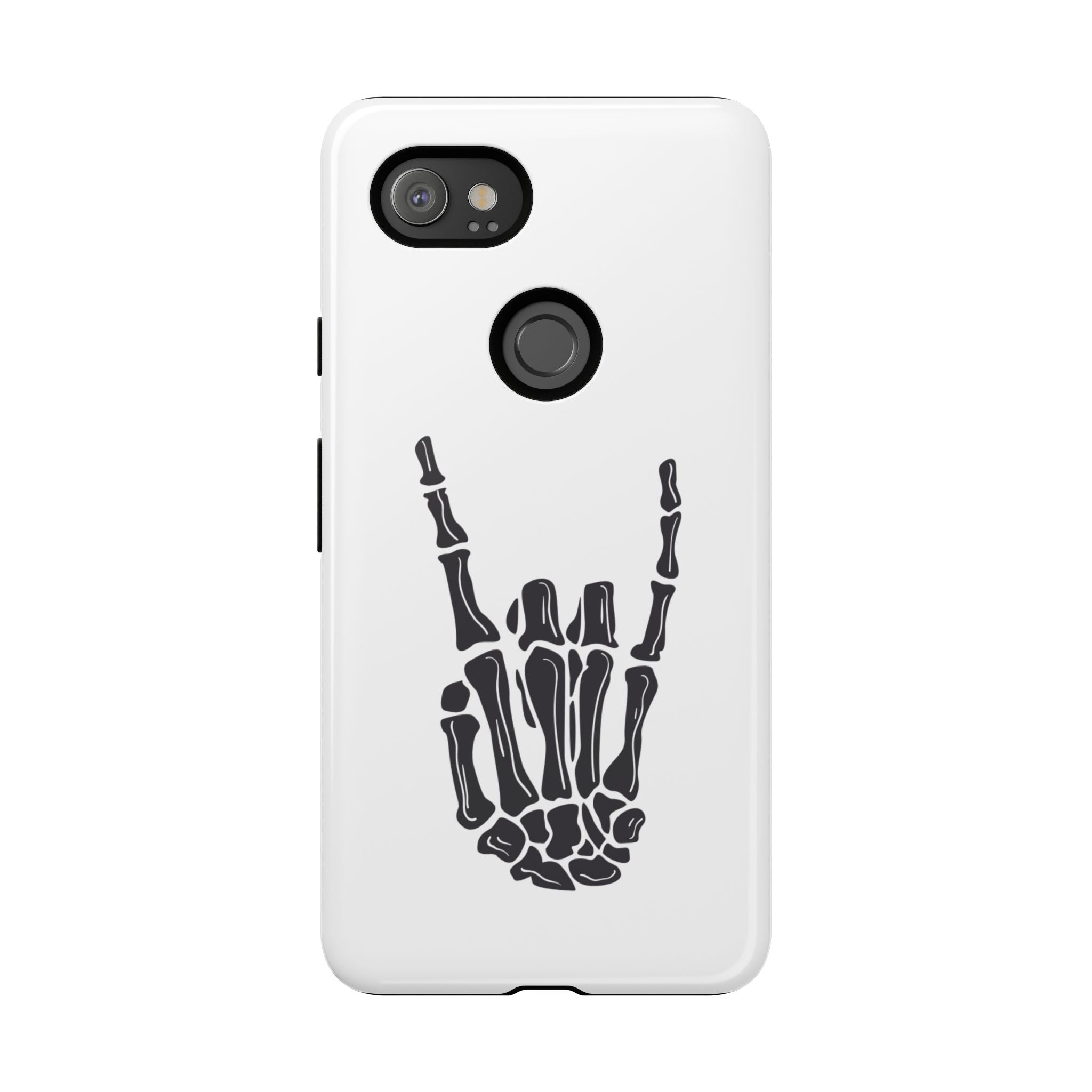 Rock On Skeleton Phone Case, Edgy Phone Cover, Tough Cases for Music Lovers, Halloween Accessories, Gifts for Him