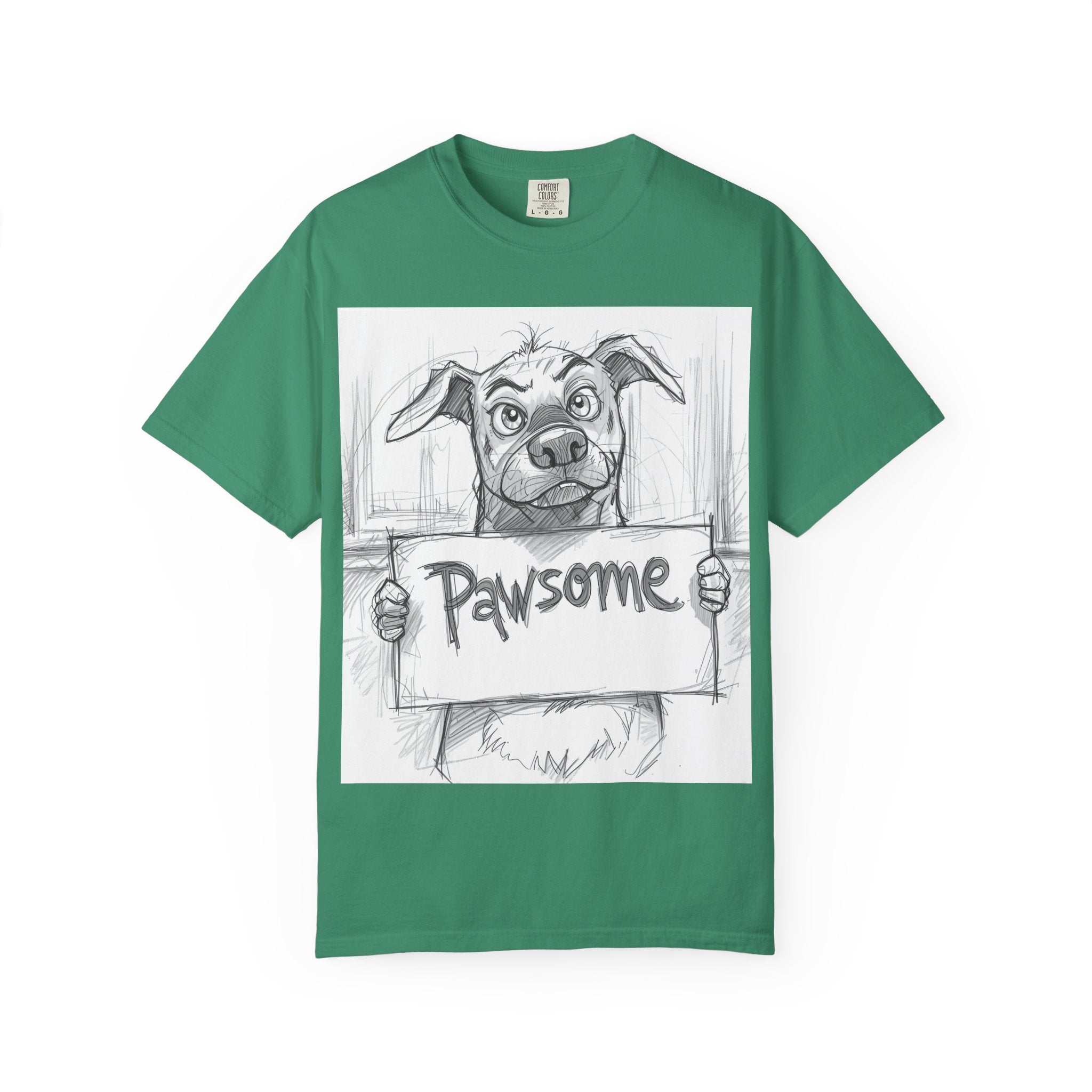 Pawsome Dog Lover T-shirt - Unisex Garment-Dyed Tee, Pet Owner Gift, Animal Lover Apparel, Funny Dog Shirt, Casual Wear