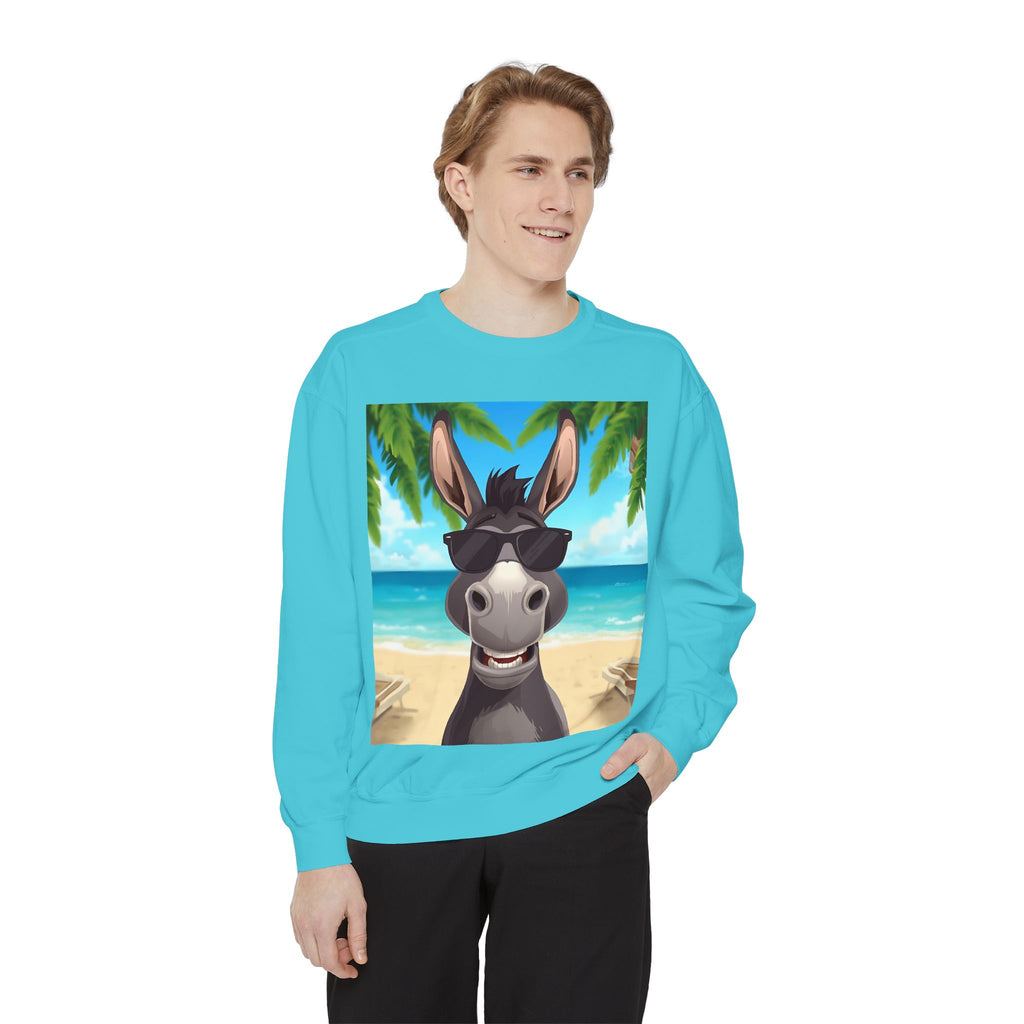 Donkey Beach Vibe Unisex Garment-Dyed Sweatshirt