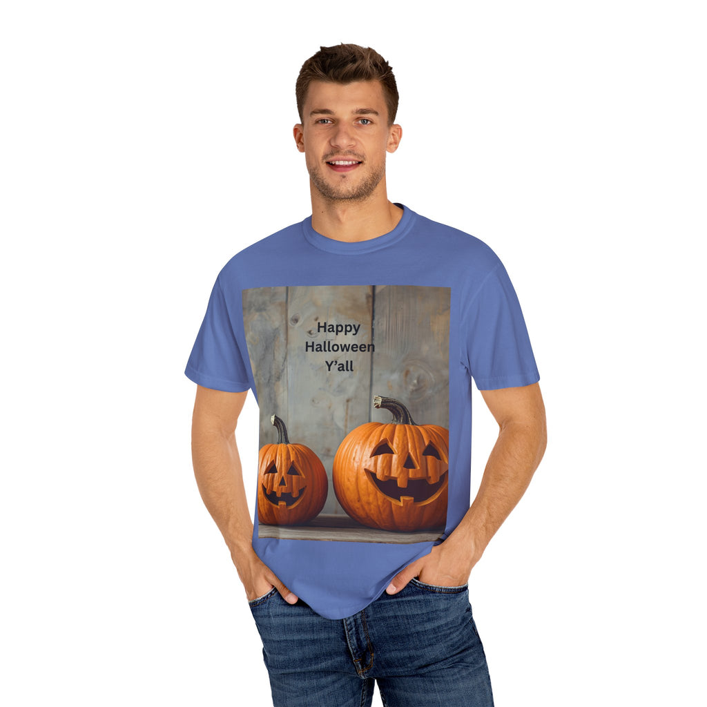 Happy Halloween Unisex T-Shirt, Spooky Fall Tee, Pumpkin Graphic Shirt, Halloween Costume Top, Fall Celebration Wear