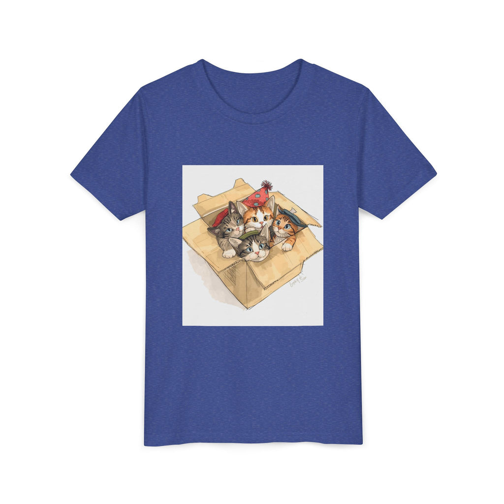 Cute Kittens In Box Youth Short Sleeve Tee