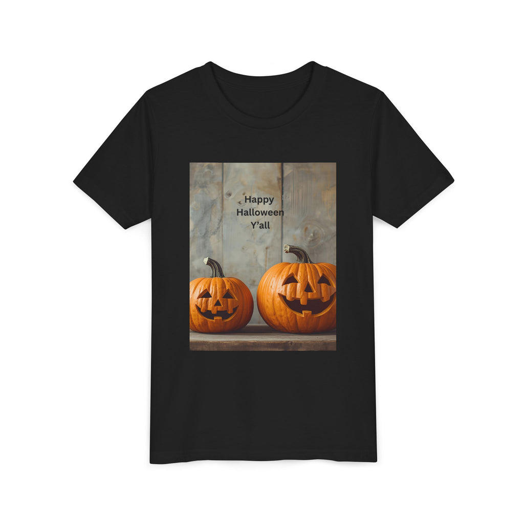 Halloween Pumpkin Youth Tee, Spooky Kids Shirt, Pumpkin Graphic Tee, Fall Celebration Gift, Trick or Treat Outfit