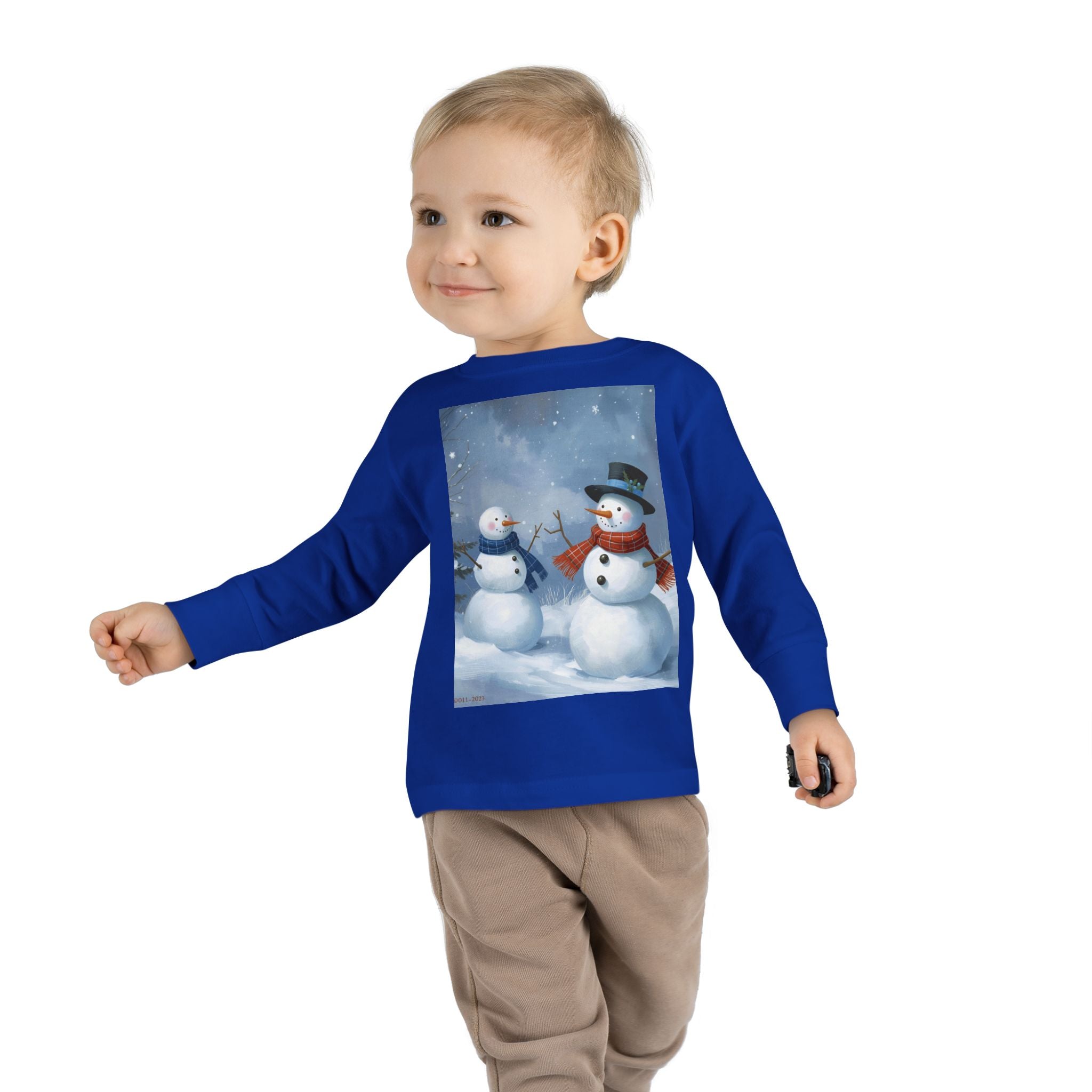 Christmas Snowman Family Toddler Long Sleeve Tee