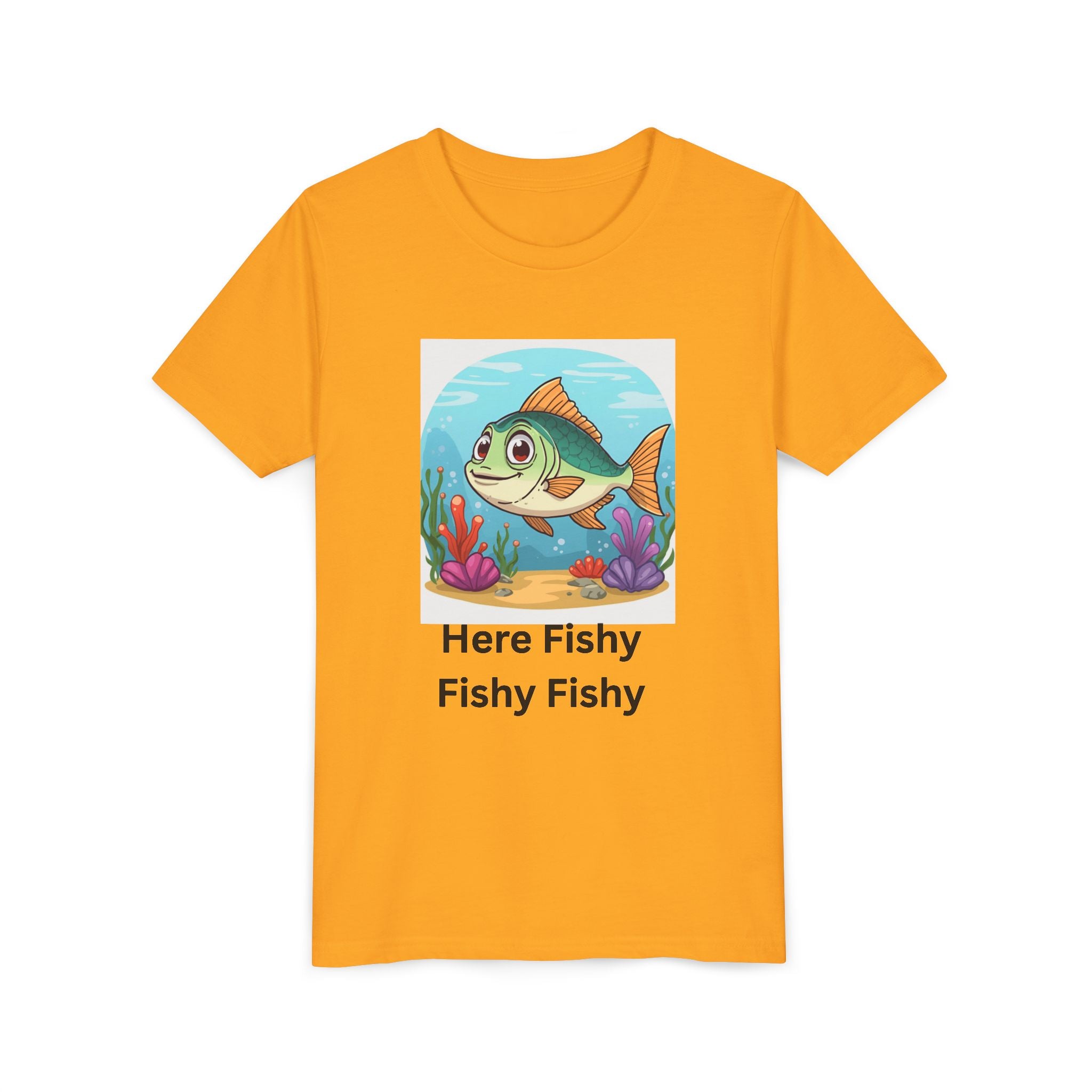 Here Fishy Fishy Fishy Youth Short Sleeve Tee