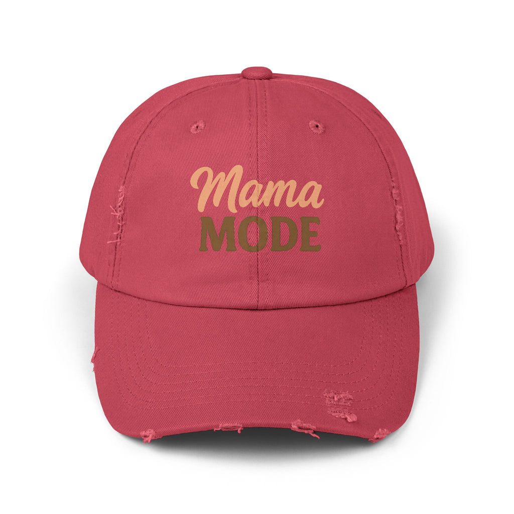 Mama Mode Distressed Cap — Casual Vintage Mom Hat