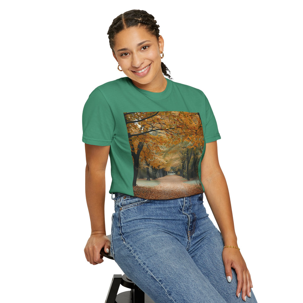 Autumn Pathway T-Shirt | Nature Lover Gift, Fall Fashion, Unisex Tee, Seasonal Wear, Cozy Vibes