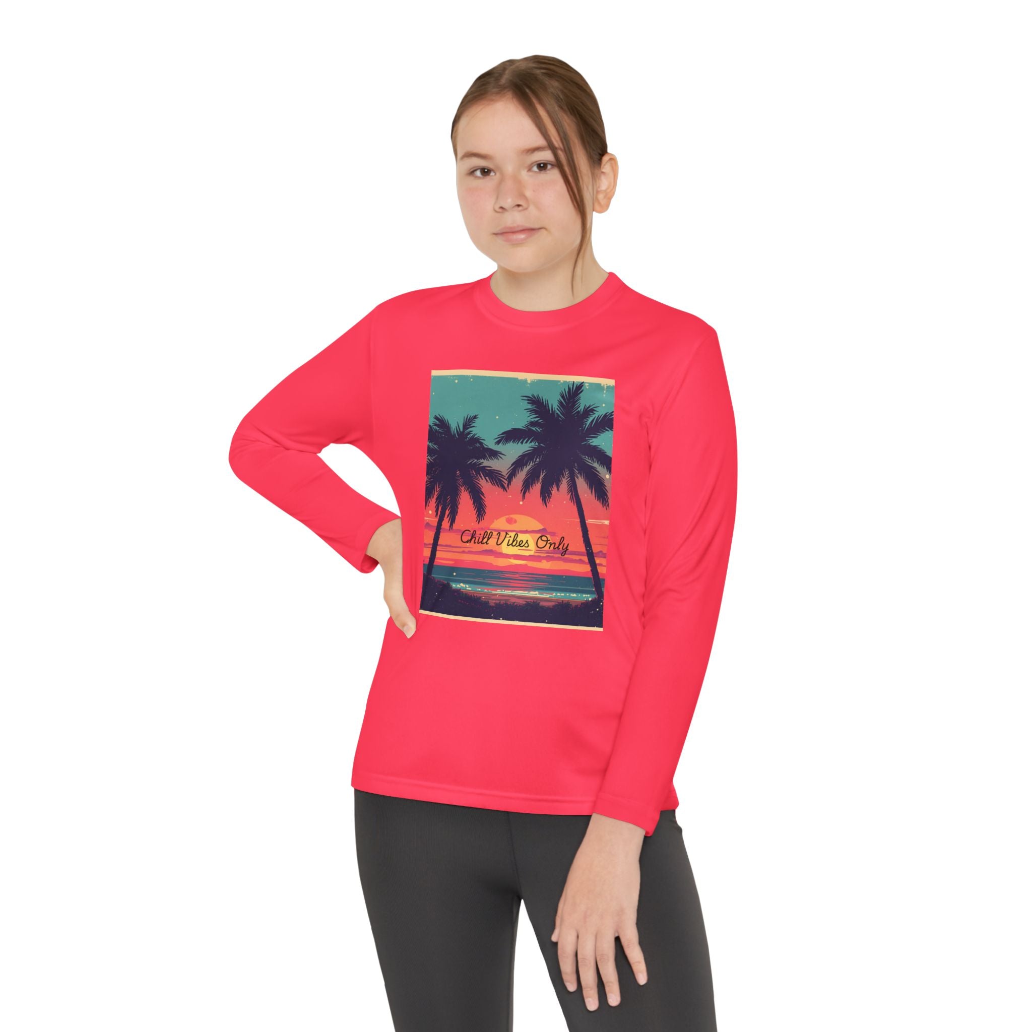 Tropical Sunset Youth Long Sleeve Competitor Tee