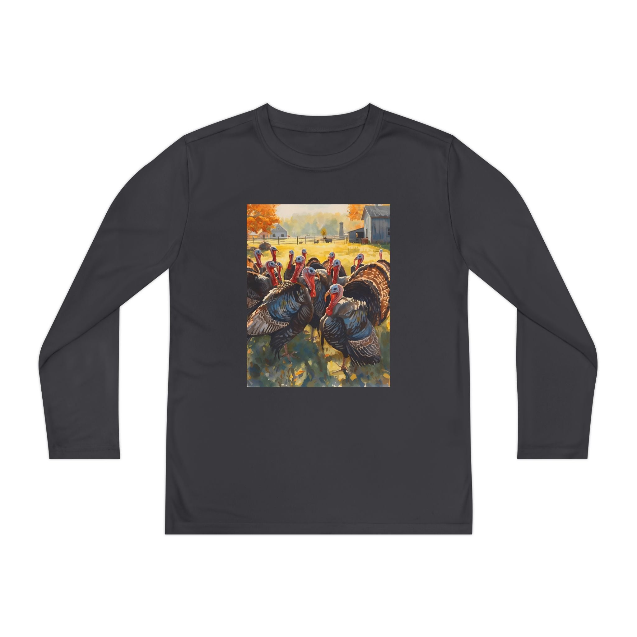 Thanksgiving Turkey Youth Long Sleeve Turkey Tee, Thanksgiving Shirt, Fall Outfit, Holiday Apparel, Kids Long Sleeve Top, Autumn Clothing