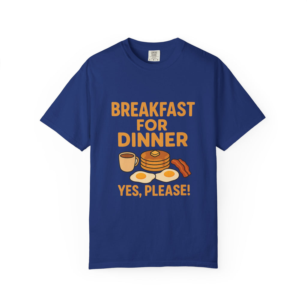 Whimsical Breakfast For Dinner T-Shirt, Foodie Gift, Funny Dinner Shirt, Comfort Wear, Casual Tee for Food Lovers