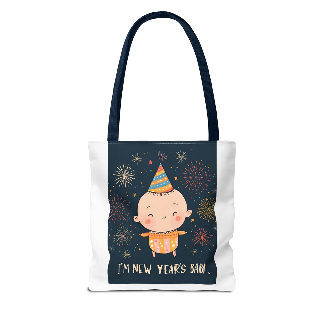 New Year's Baby Tote Bag, Cute Baby Bag, Holiday Gift, Party Essential, Fun Life Accessory, Festive Shopping Bag, New Year's Celebration