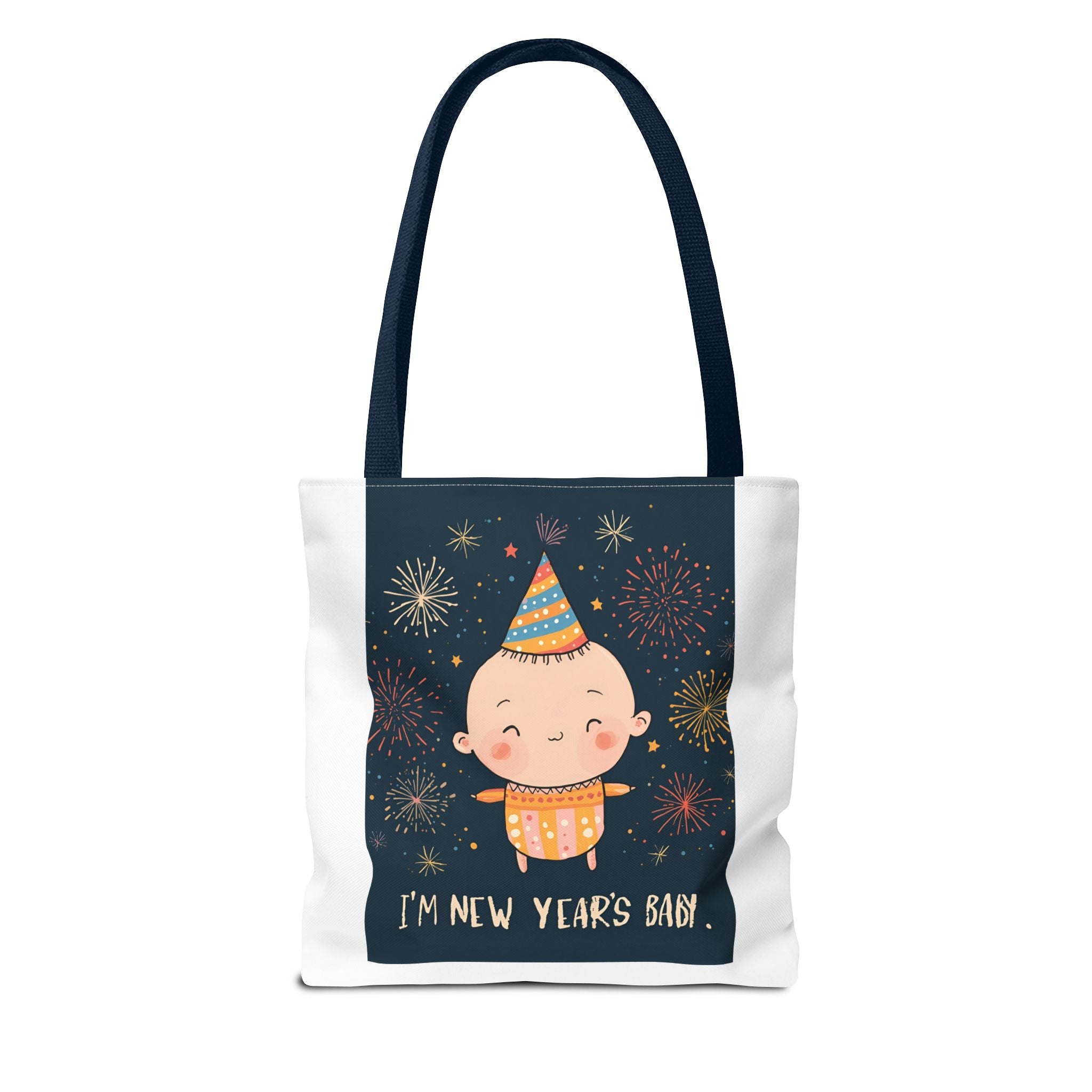 New Year's Baby Tote Bag, Cute Baby Bag, Holiday Gift, Party Essential, Fun Life Accessory, Festive Shopping Bag, New Year's Celebration