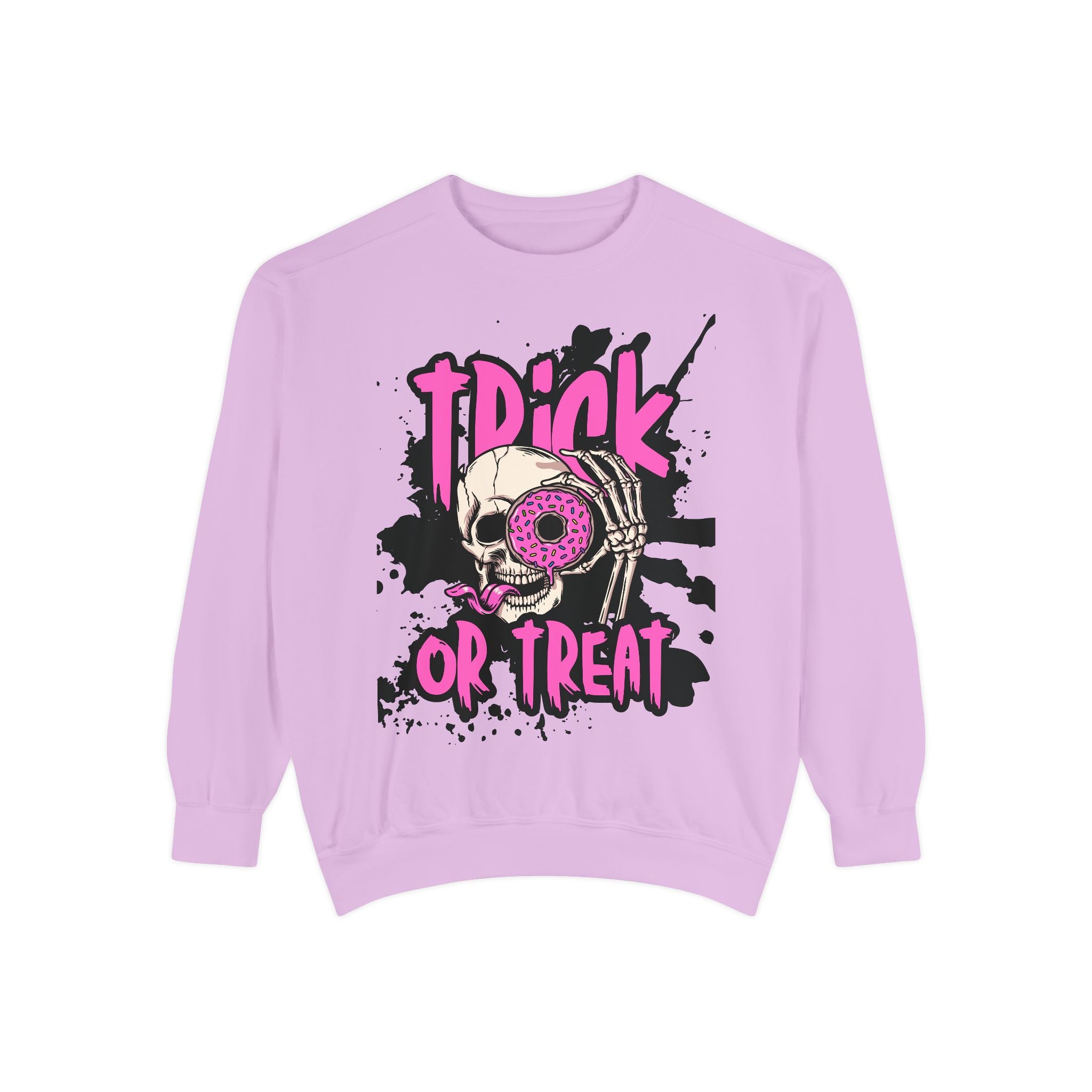 Trick or Treat Skull Unisex Garment-Dyed Sweatshirt