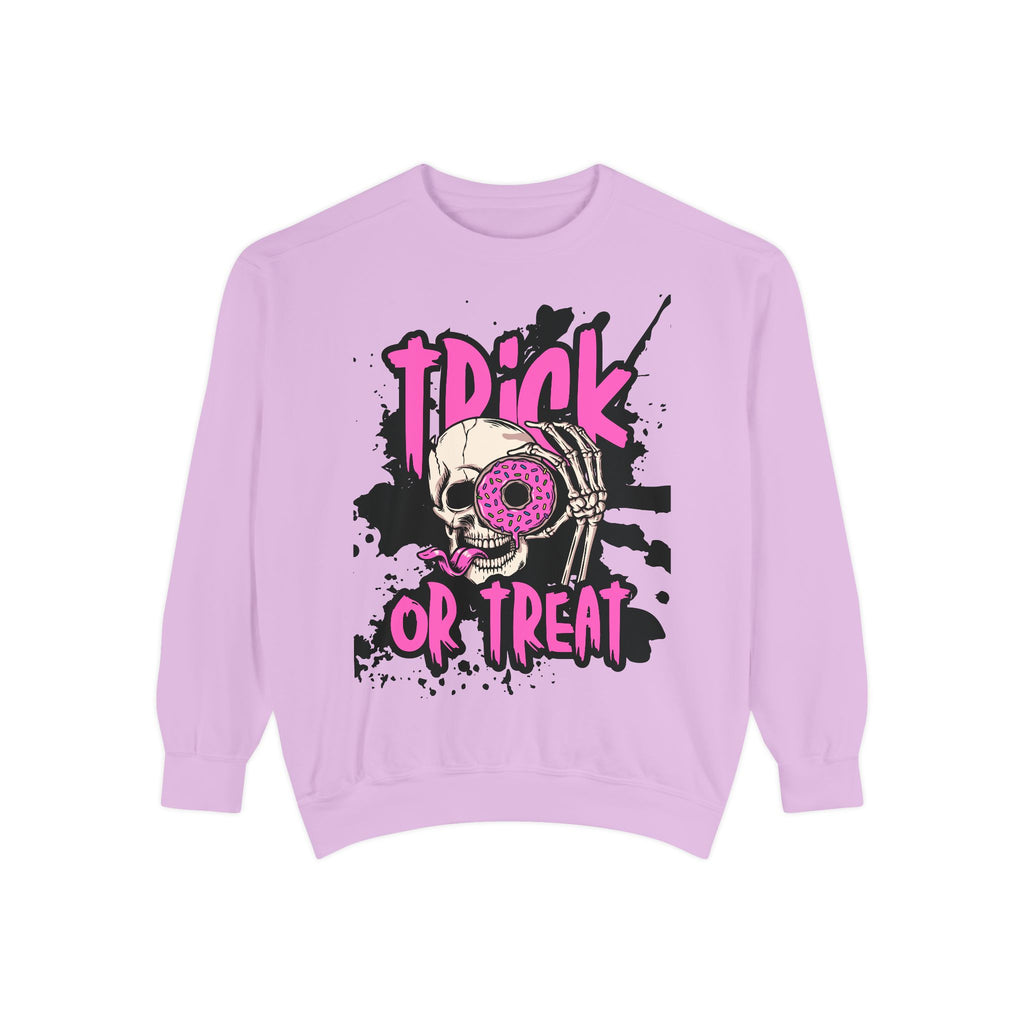 Trick or Treat Skull Unisex Garment-Dyed Sweatshirt