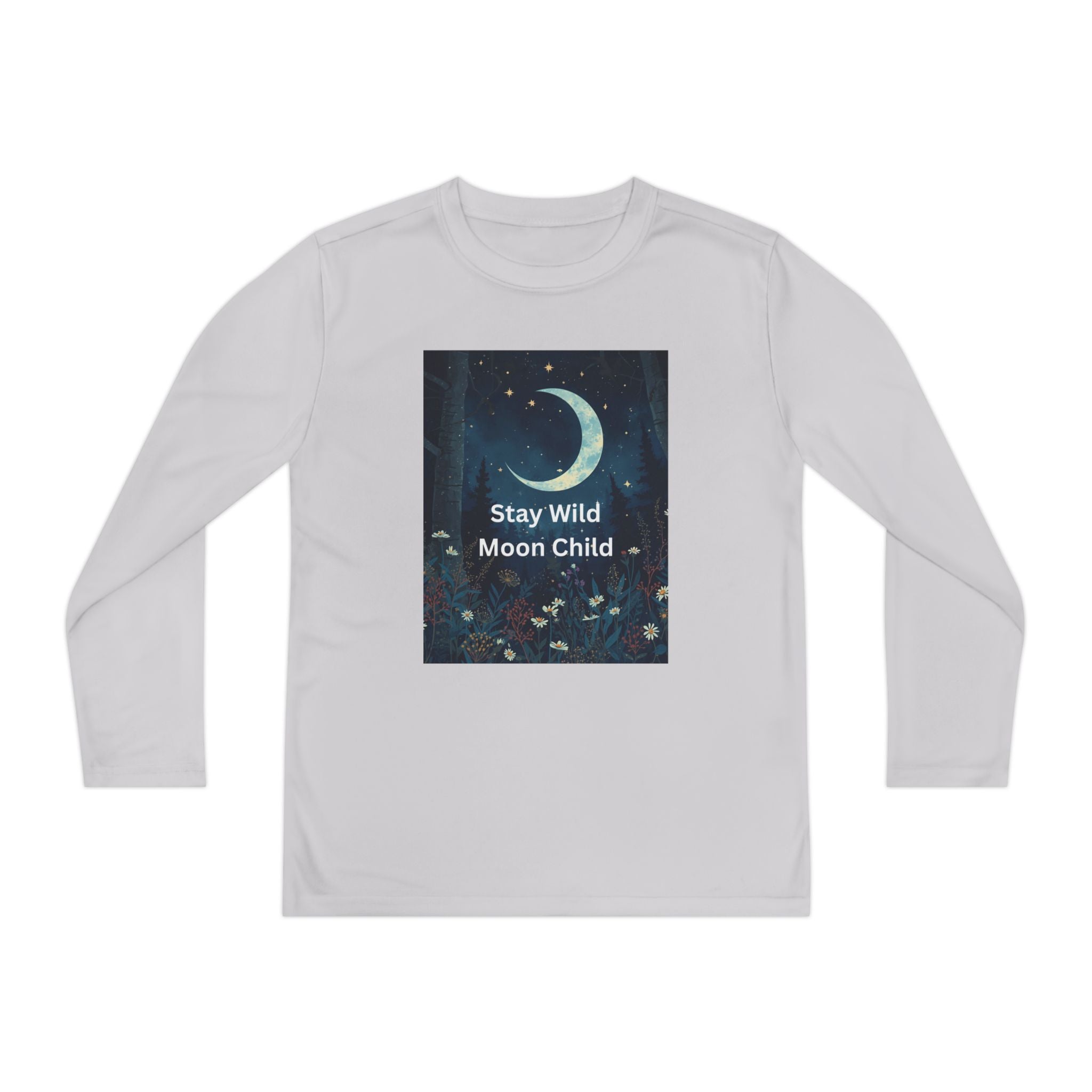Stay Wild Moon Child Youth Long Sleeve Competitor Tee