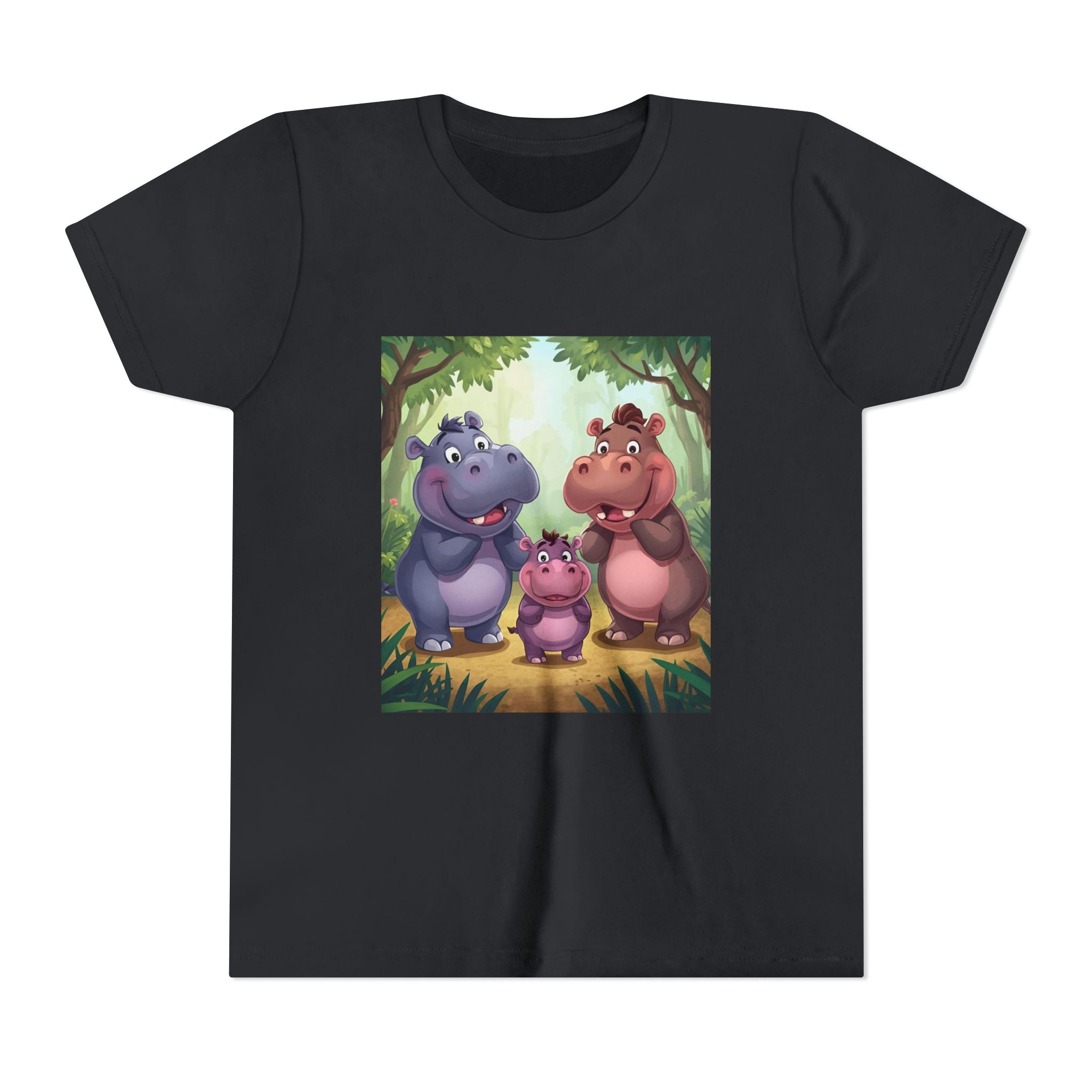 Hippo Cute Youth Short Sleeve Tee