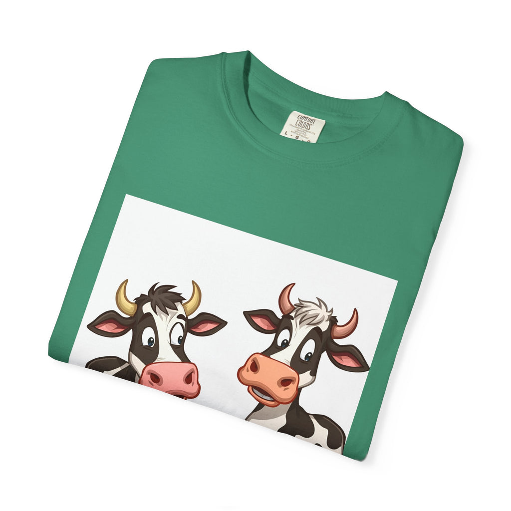 Cute Cows Unisex T-Shirt, Cute Cow Graphic Tee, Animal Lover Gift, Casual Wear, Birthday Present, Fun Farm Shirt