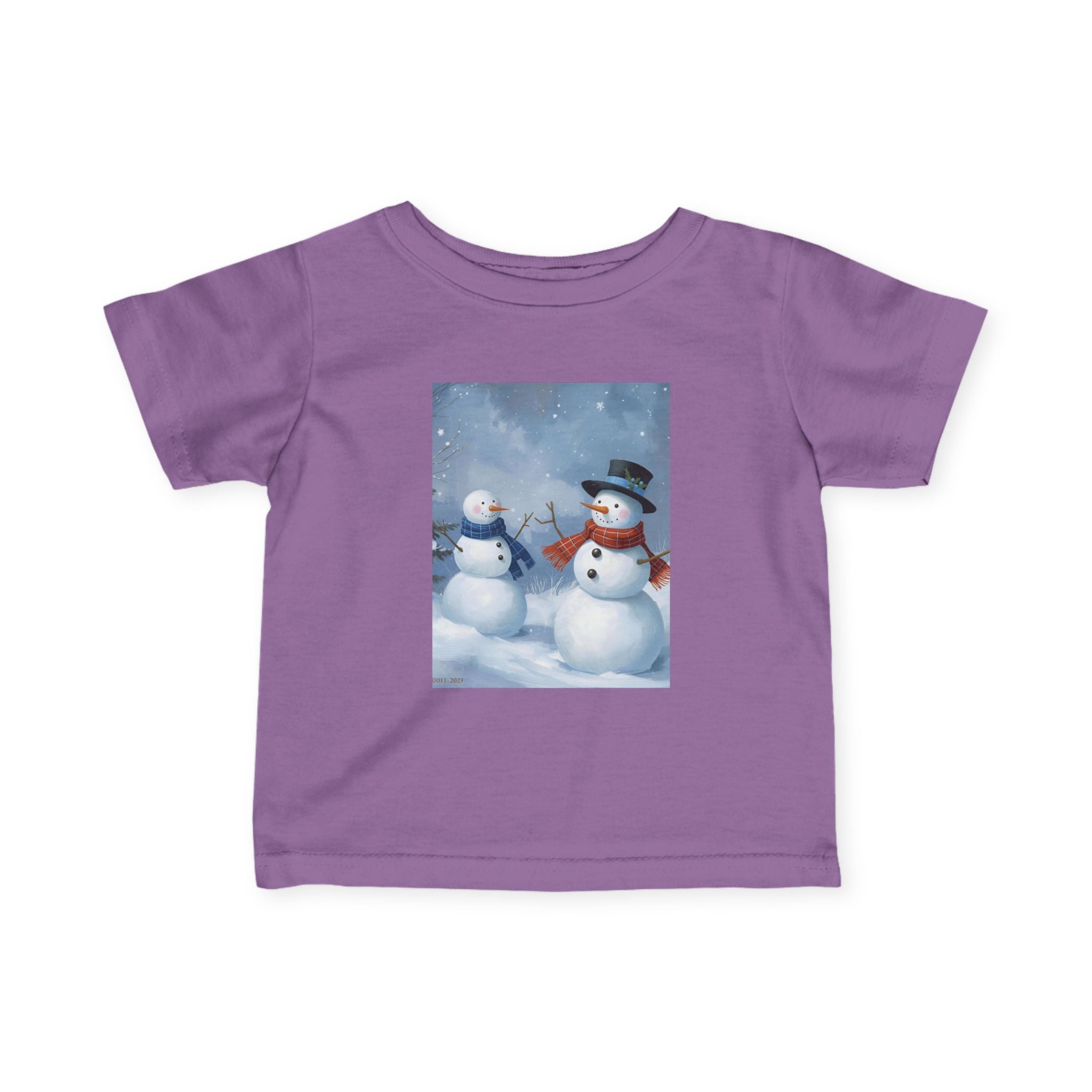 Christmas Snowman Family Infant Fine Jersey Tee