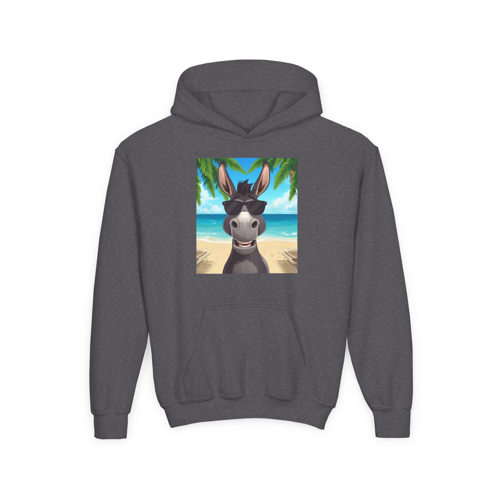Donkey Beach Vibes Youth Heavy Blend Hooded Sweatshirt