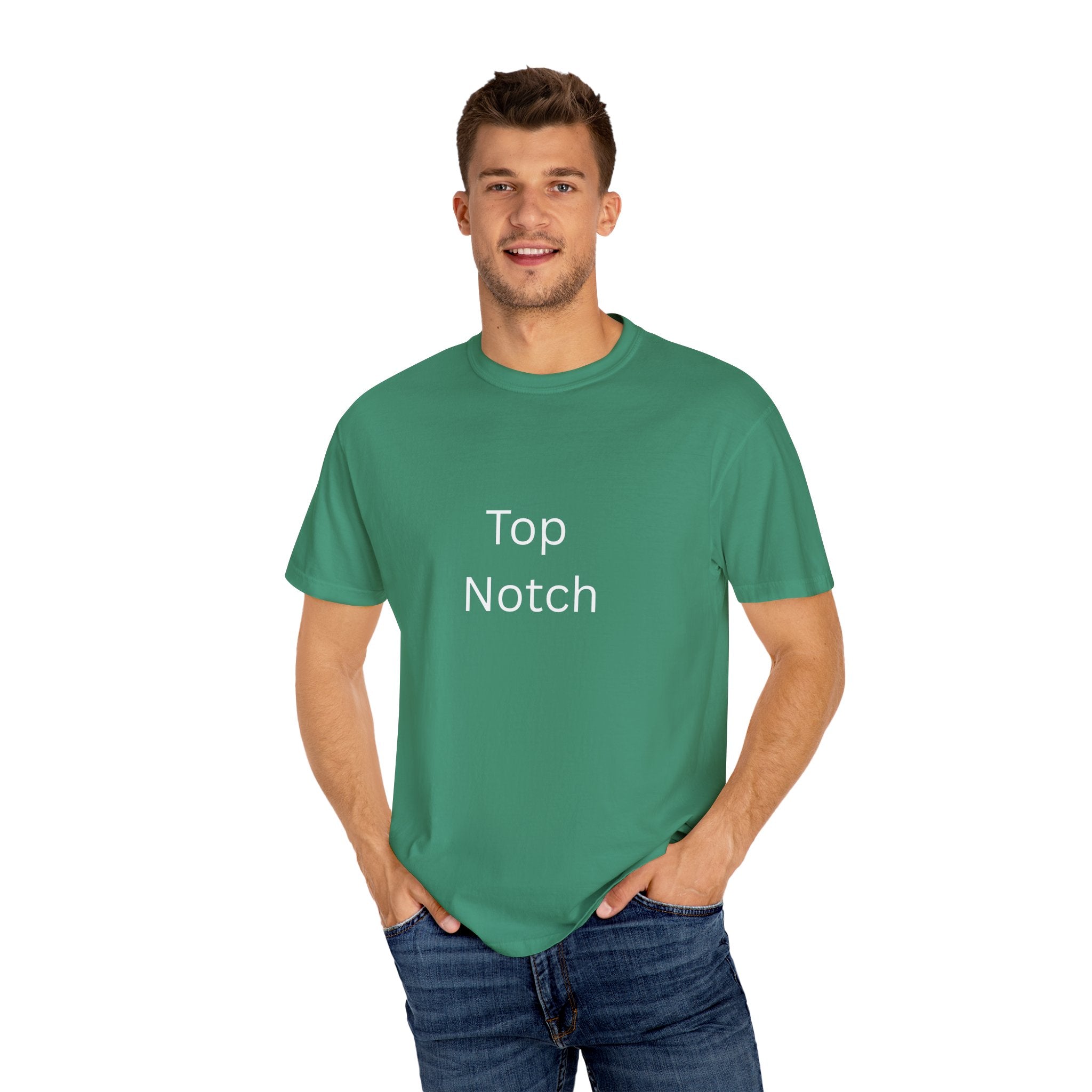 Top Notch Garment-Dyed T-Shirt for Casual Style, Perfect Gift for Birthdays, Summer Days, and Relaxed Outfits, Soft Cotton Tee, Everyday Wear