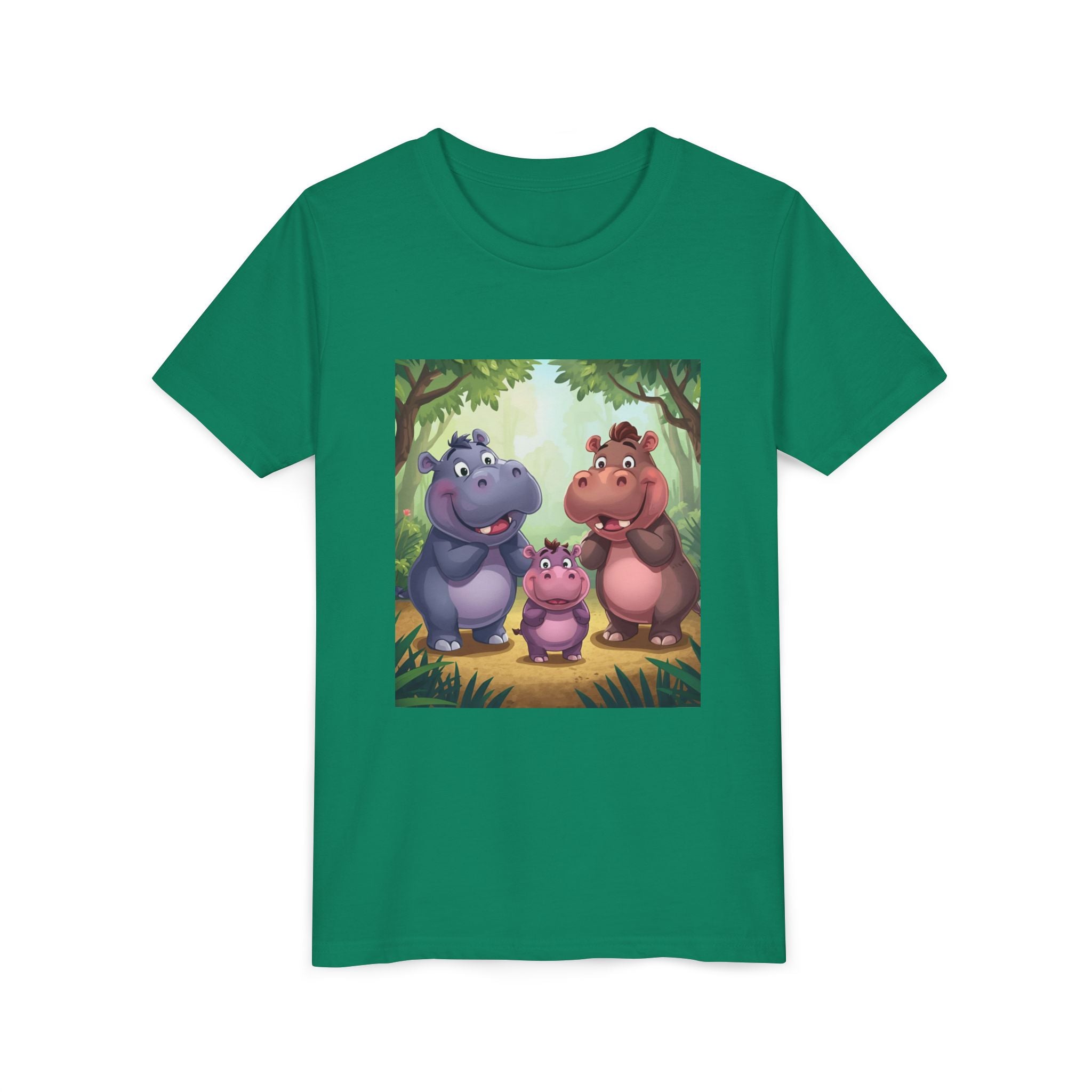 Hippo Cute Youth Short Sleeve Tee