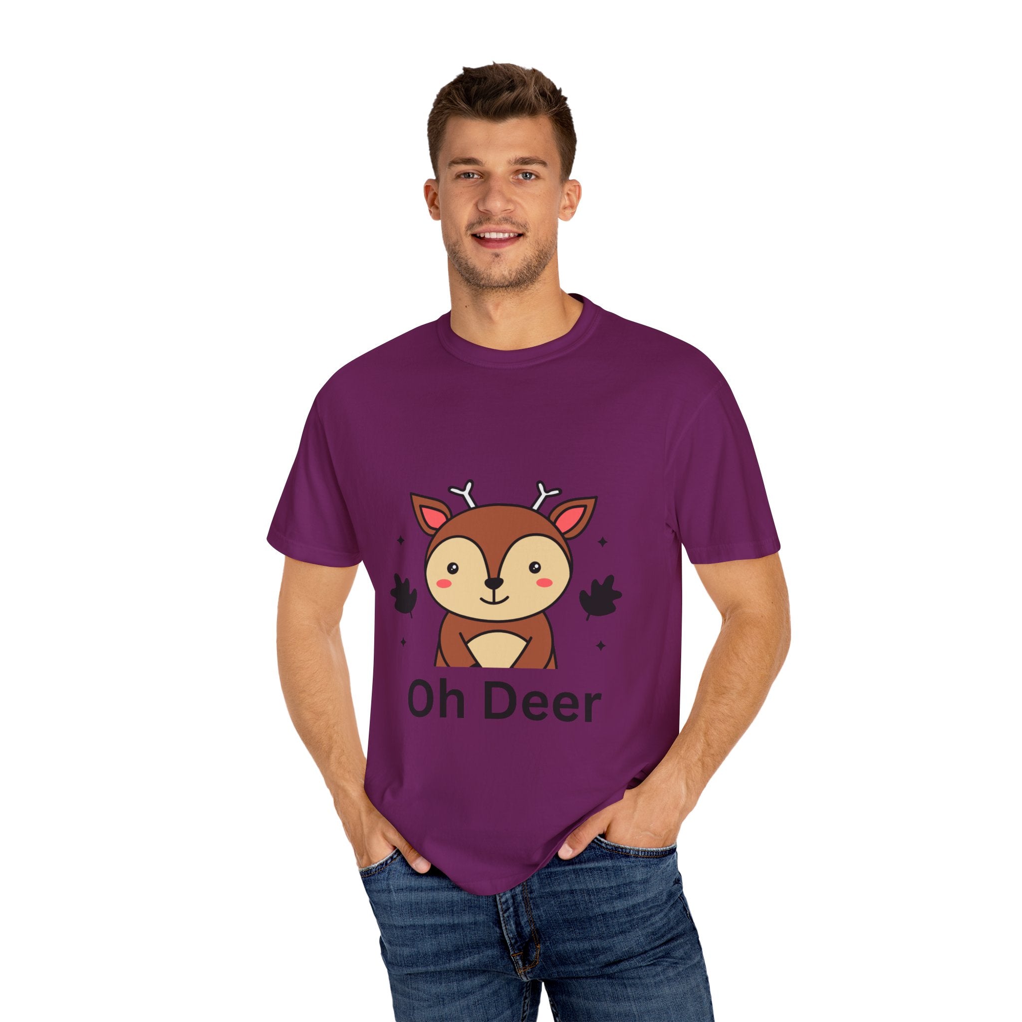 Cute Animal Graphic T-Shirt, Oh Deer Tee, Gift for Animal Lovers, Funny Shirt for Family, Casual Wear, Unisex Fashion