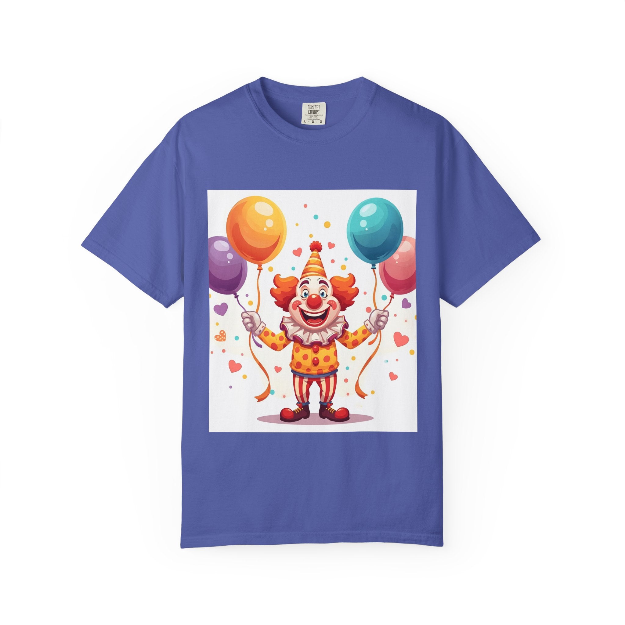 Colorful Clown Balloon T-Shirt, Fun Graphic Tee, Unisex party shirt, Circus themed apparel, Birthday gift for kids