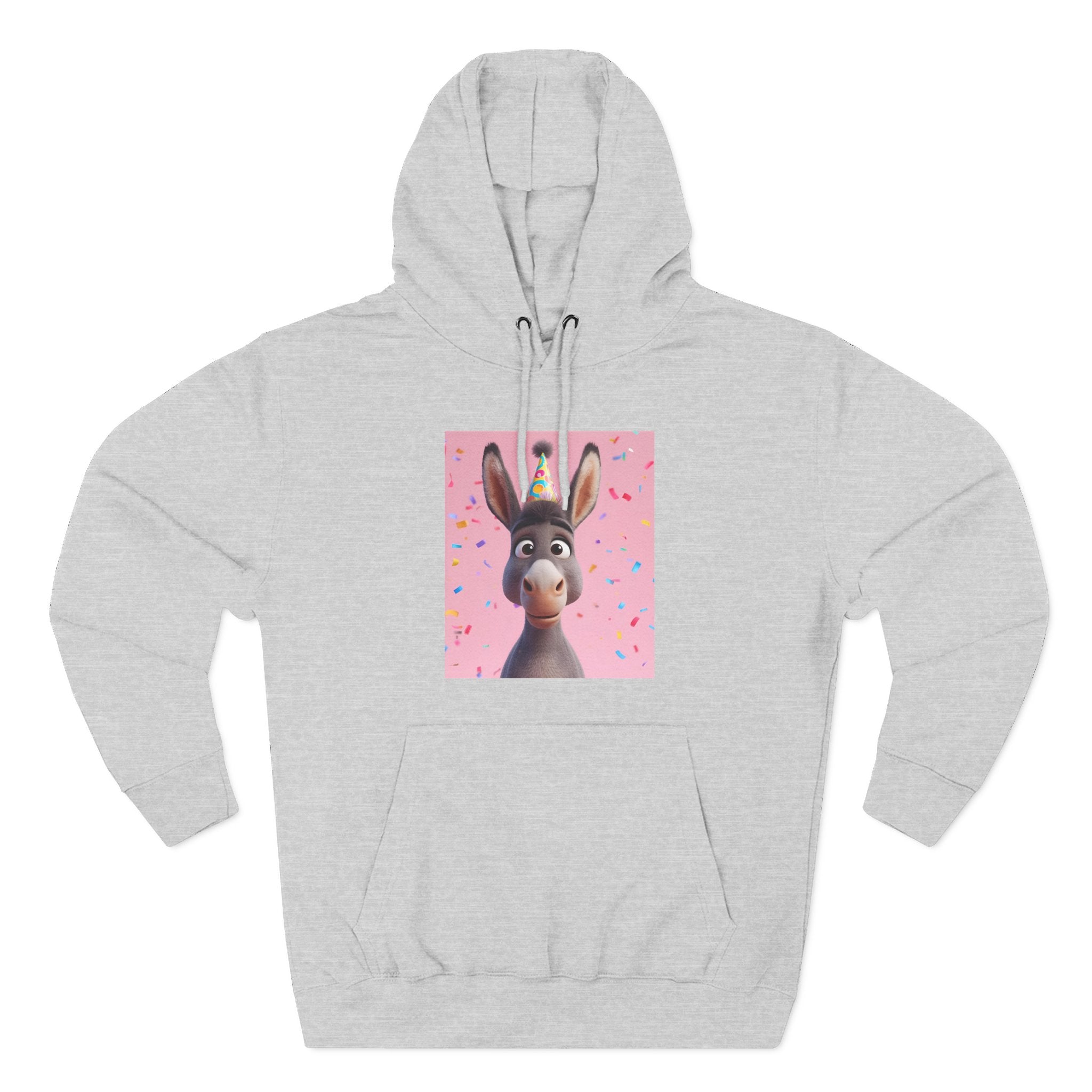 Donkey Birthday Three-Panel Fleece Hoodie