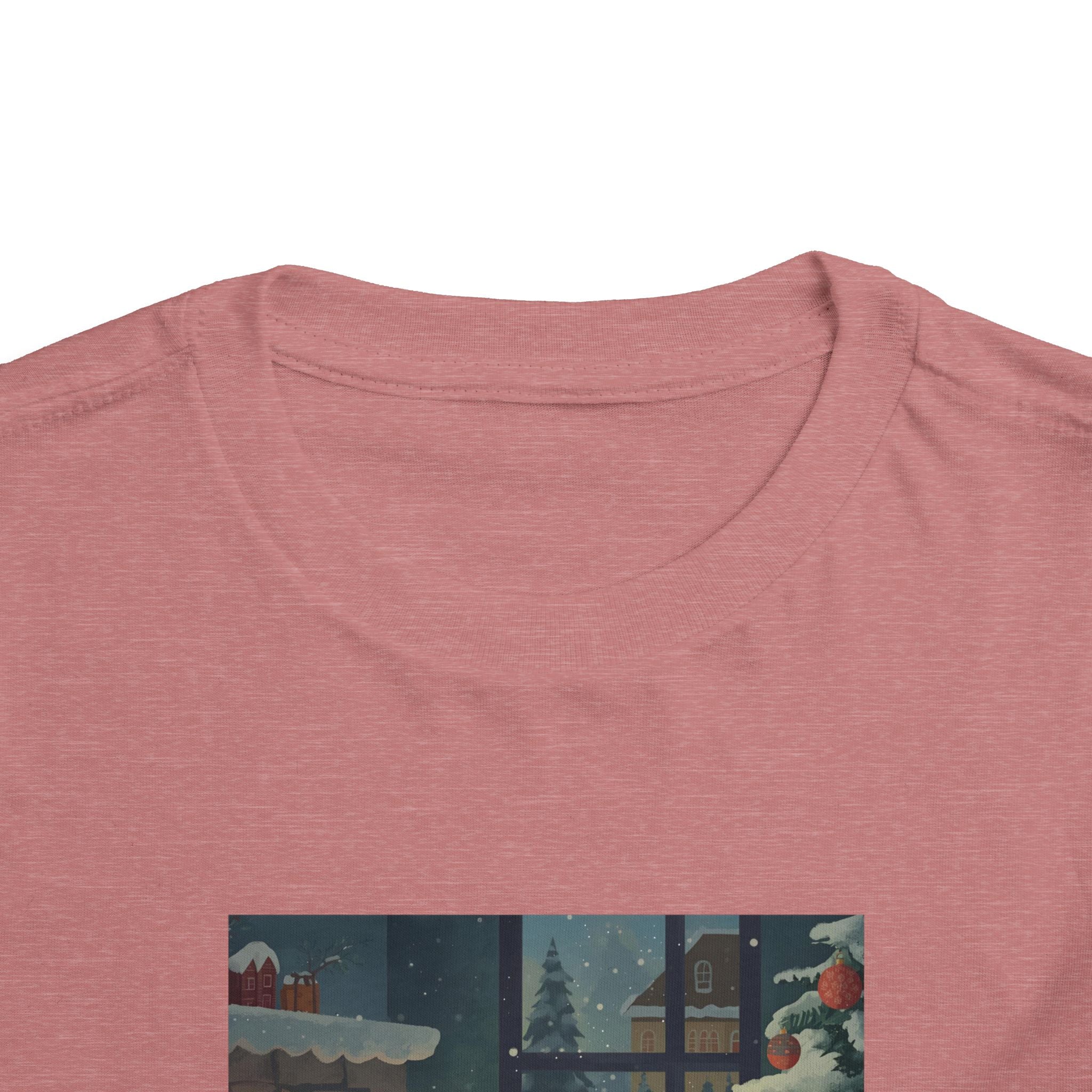 Cute Cat Christmas Festive Toddler Short Sleeve Tee