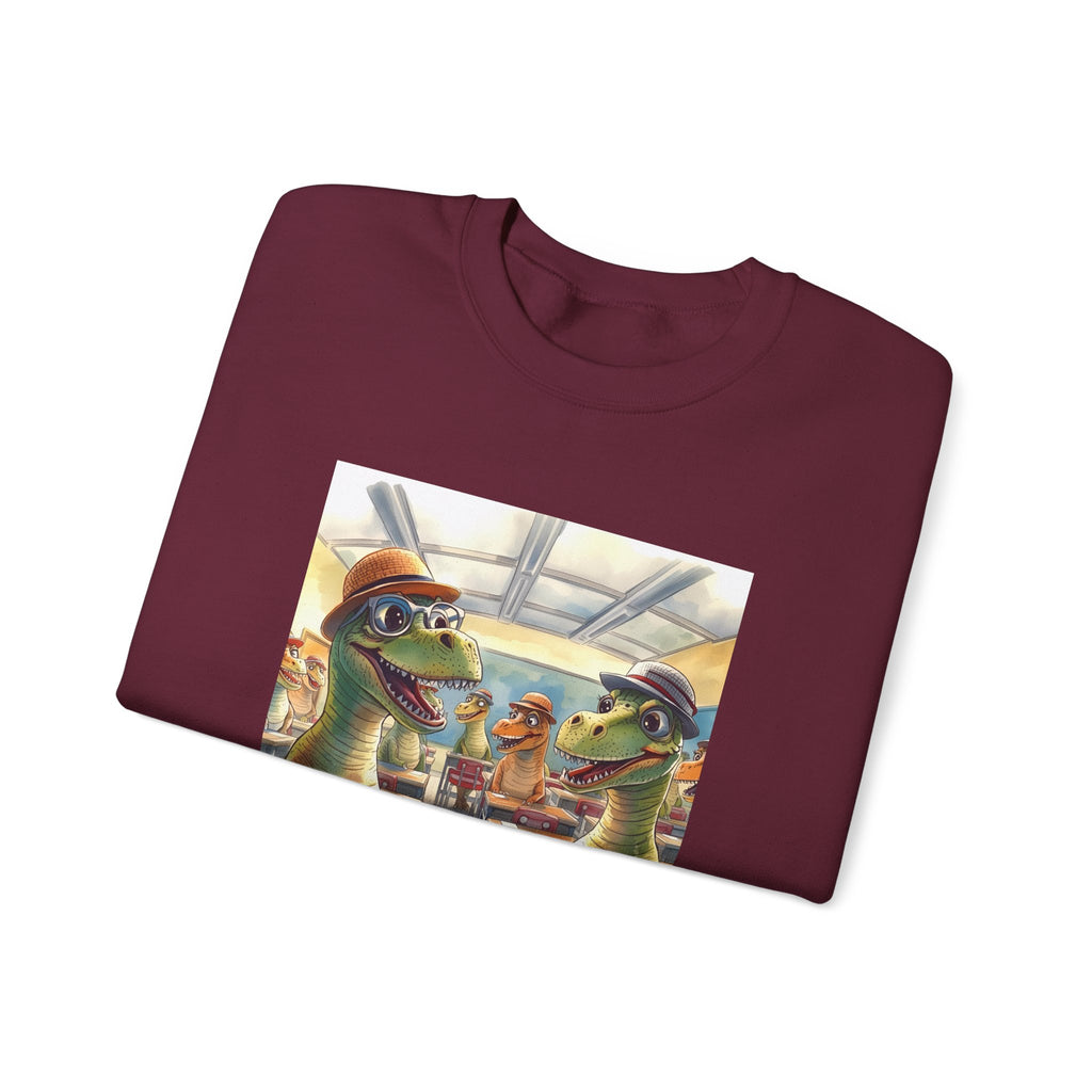 Dinosaur Classroom Crewneck Sweatshirt, Funny Sweatshirt, Unisex Sweatshirt, Gift for Teachers, Unique Apparel, Trendy Fashion