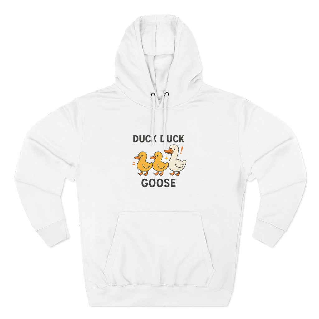 Cute Duck Duck Goose Hoodie, Funny Fleece Sweatshirt, Gift for Kids and Adults, Perfect for Fall and Casual Wear