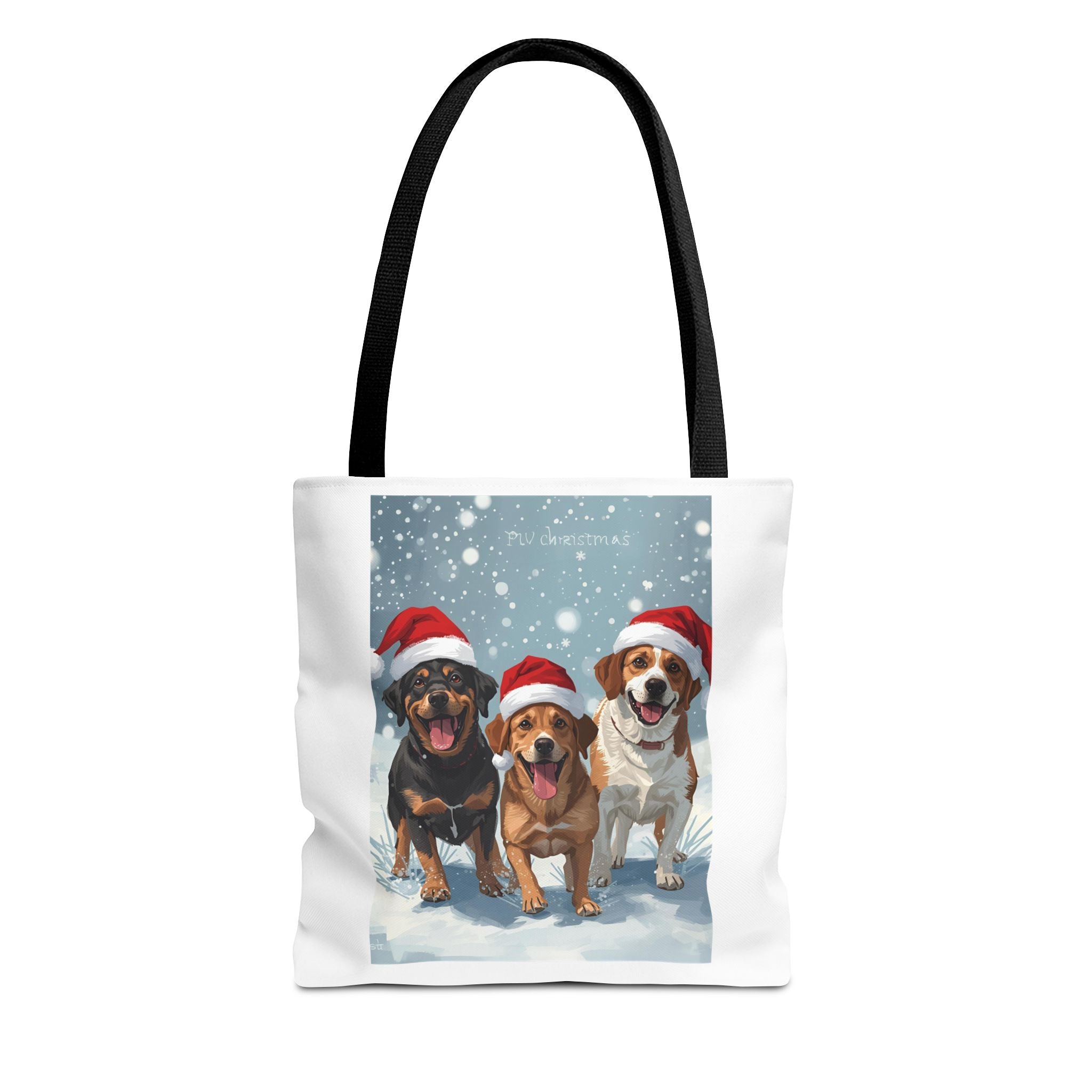 Christmas Dogs Tote Bag | Festive Pet Lover Gift, Snowy Holiday Shopping, Cute Animal Tote, Winter Accessory, Gift for Dog Owners