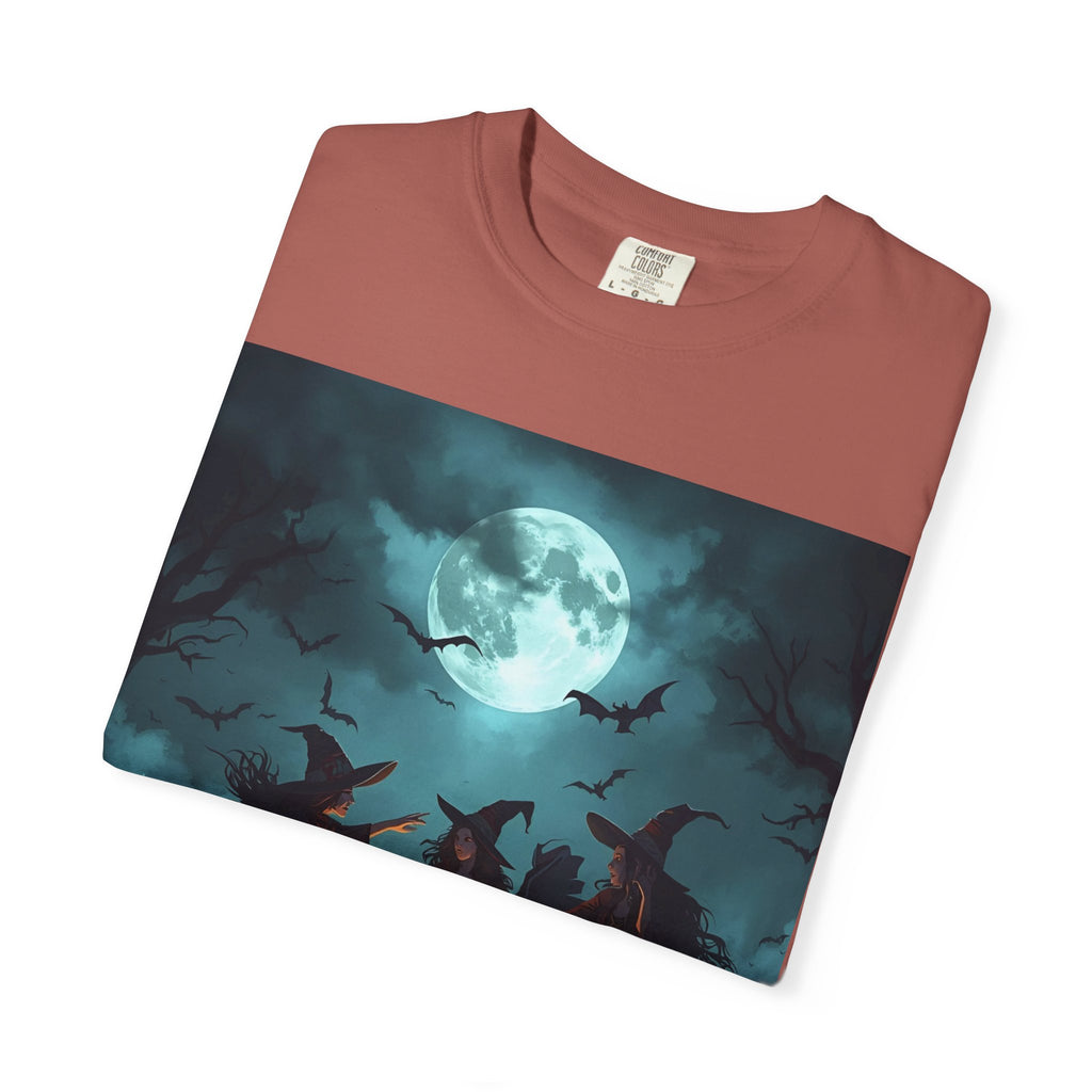 Spooky Halloween Full Moon T-Shirt - Spooky Halloween Top for Fall Celebrations, Casual Wear, Gift for Witches, Unisex Tee, Festive Graphic Shirt